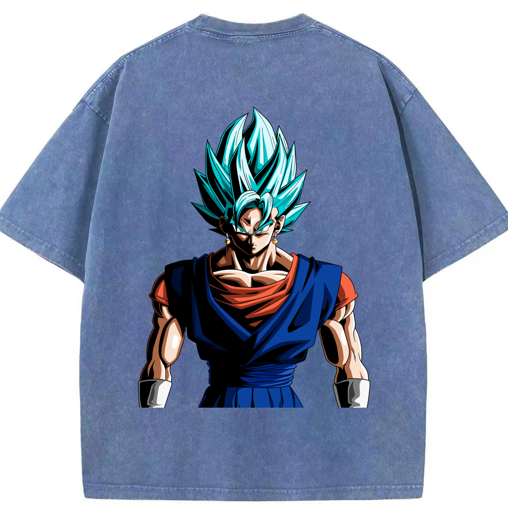 （画像用） ドラゴンボール ベジット DRAGON BALL Vegetto 綿100% ヴィンテージ風 半袖Tシャツ（背面プリント）