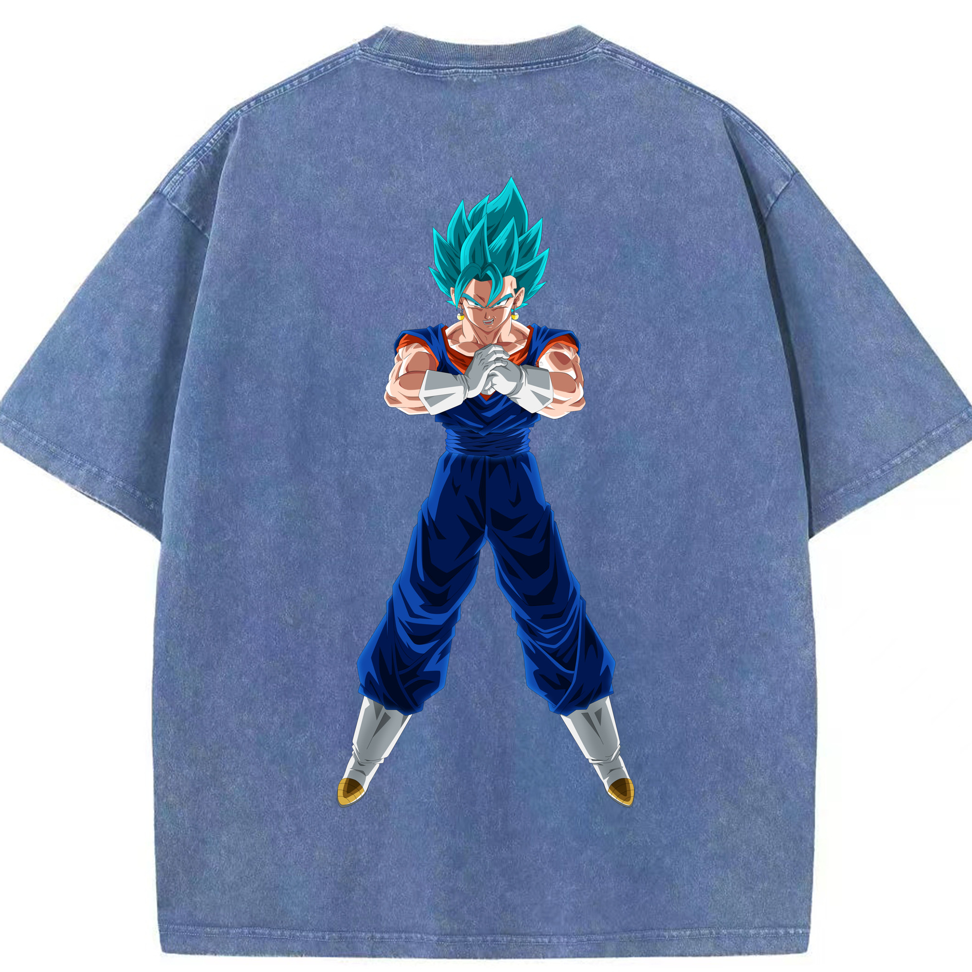 （画像用） ドラゴンボール ベジット DRAGON BALL Vegetto 綿100% ヴィンテージ風 半袖Tシャツ（背面プリント）