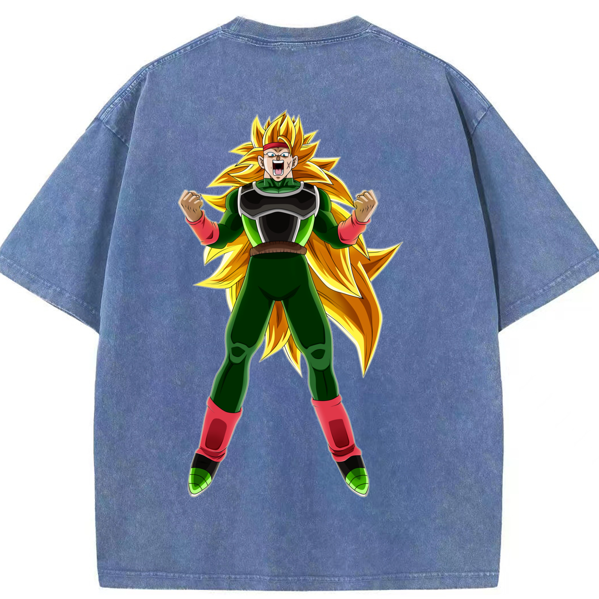 （画像用） ドラゴンボール ブロリー DRAGON BALL Broli 綿100% ヴィンテージ風 半袖Tシャツ（背面プリント）