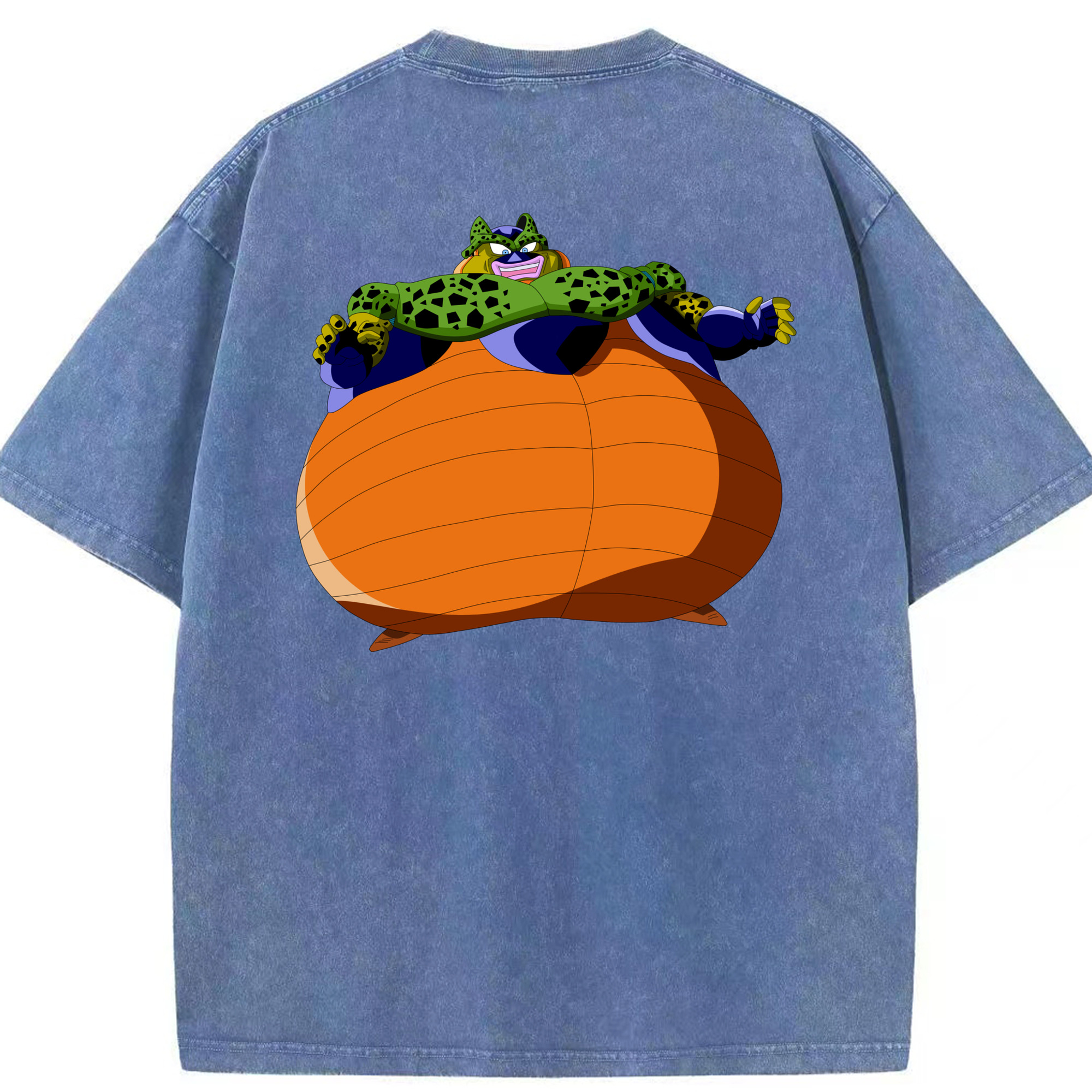 （画像用） ドラゴンボール セル DRAGON BALL Cell 綿100% ヴィンテージ風 半袖Tシャツ（背面プリント）