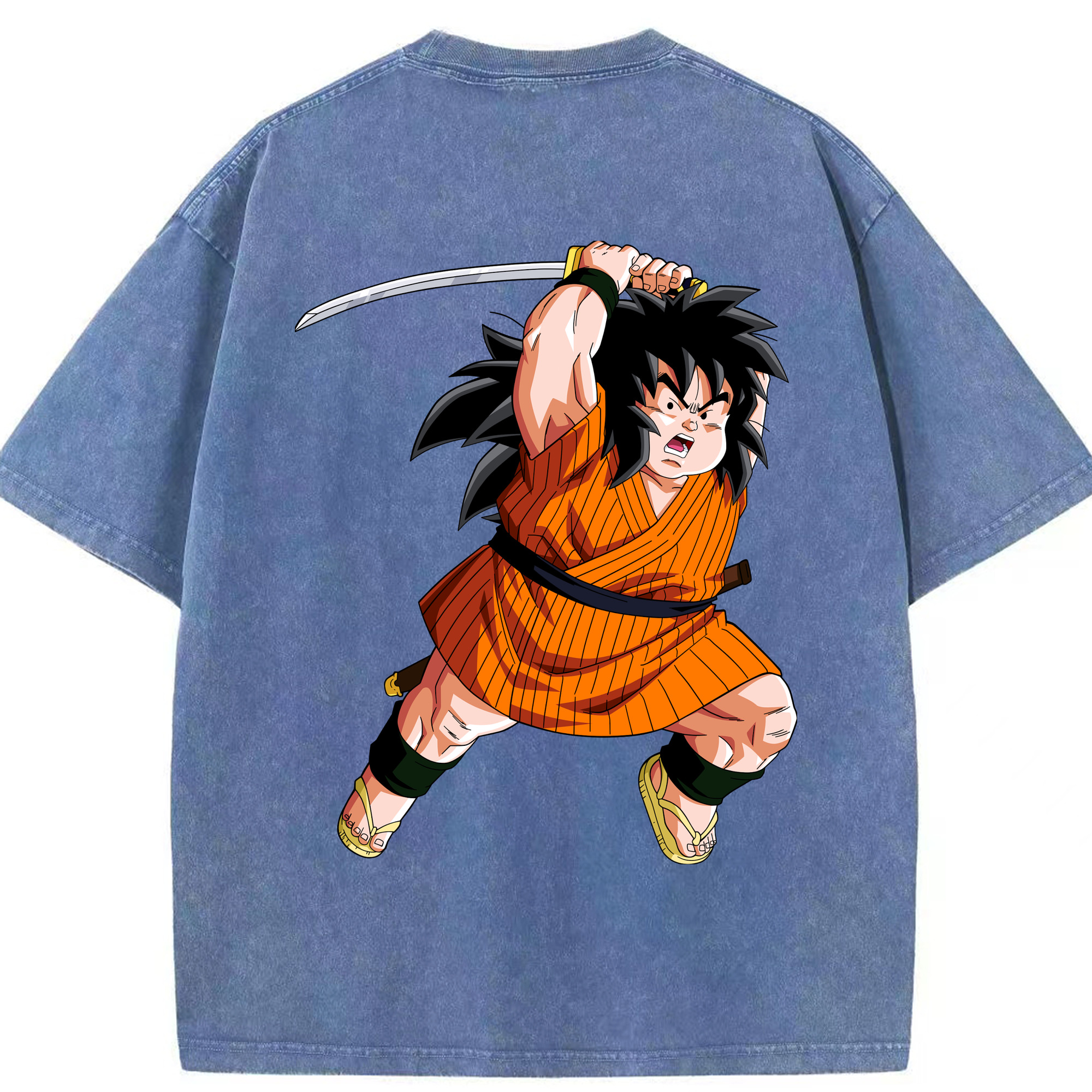 （画像用） ドラゴンボール やじろべえ DRAGON BALL Yajirobe 綿100% ヴィンテージ風 半袖Tシャツ（背面プリント）
