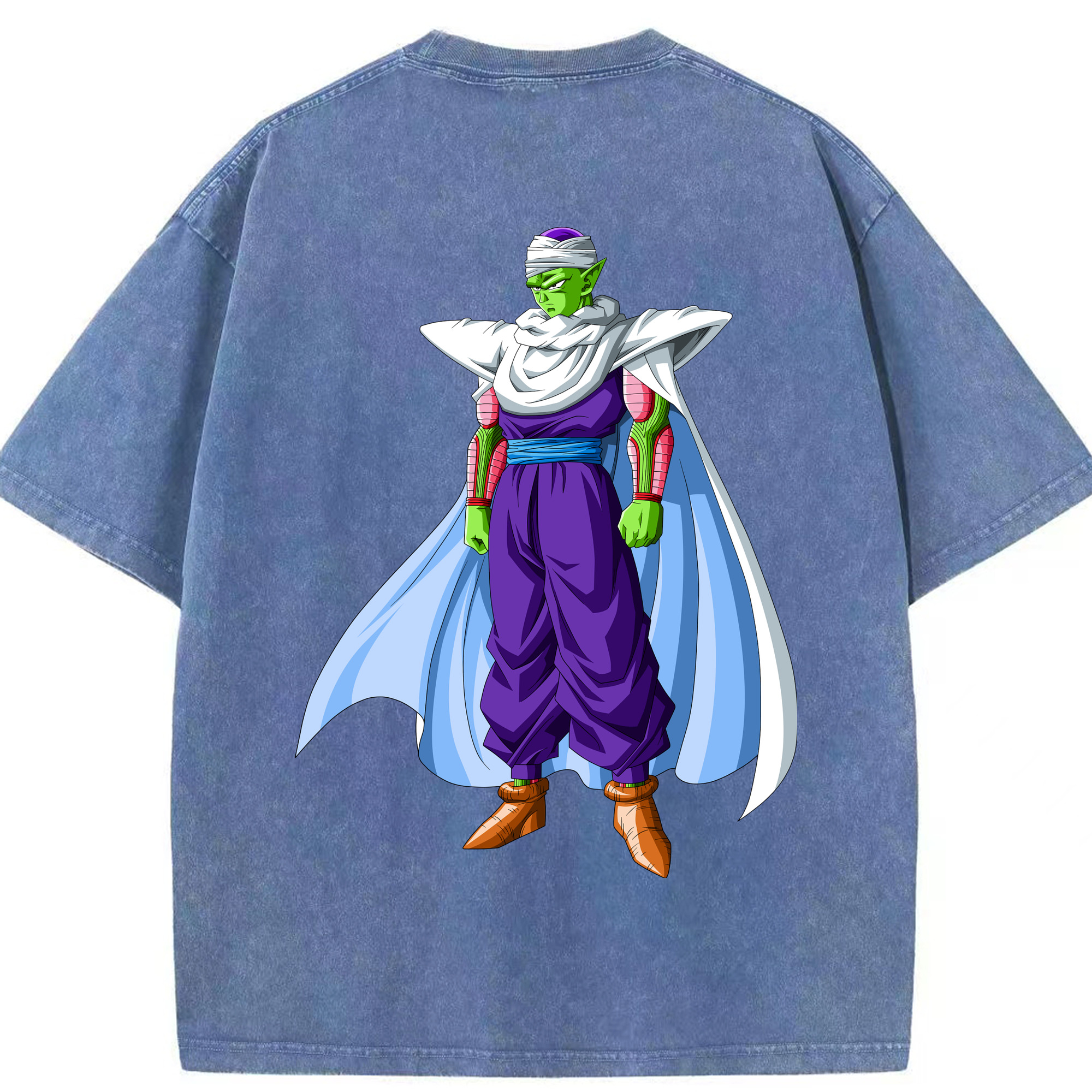 （画像用） ドラゴンボール ピッコロ DRAGON BALL Piccolo 綿100% ヴィンテージ風 半袖Tシャツ（背面プリント）