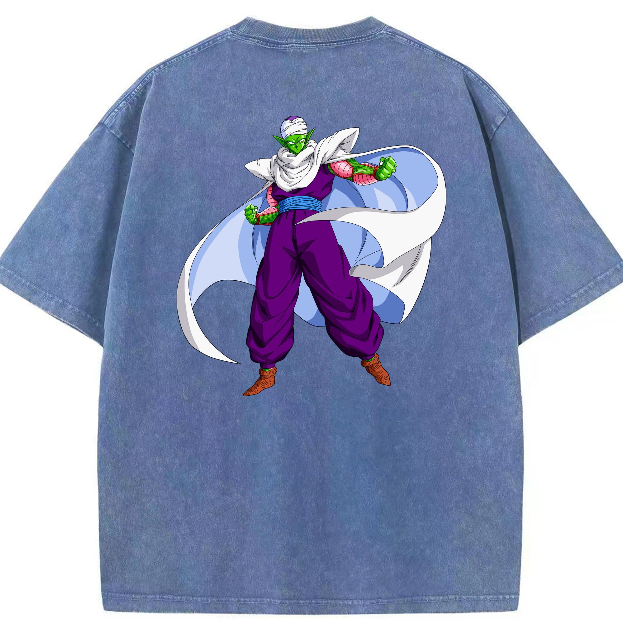 （画像用） ドラゴンボール ピッコロ DRAGON BALL Piccolo 綿100% ヴィンテージ風 半袖Tシャツ（背面プリント）