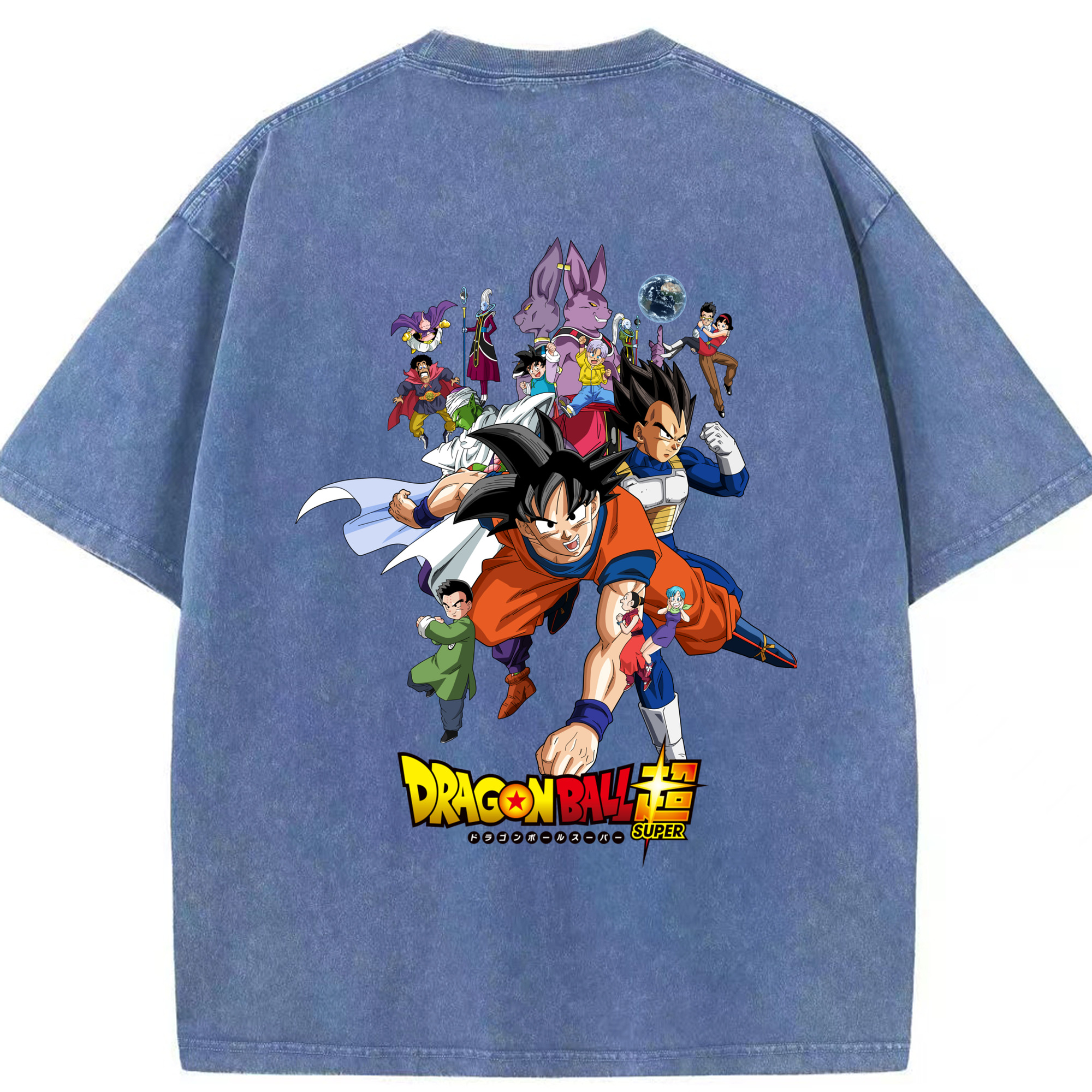 （画像用） ドラゴンボール DRAGON BALL 綿100% ヴィンテージ風 半袖Tシャツ（背面プリント）