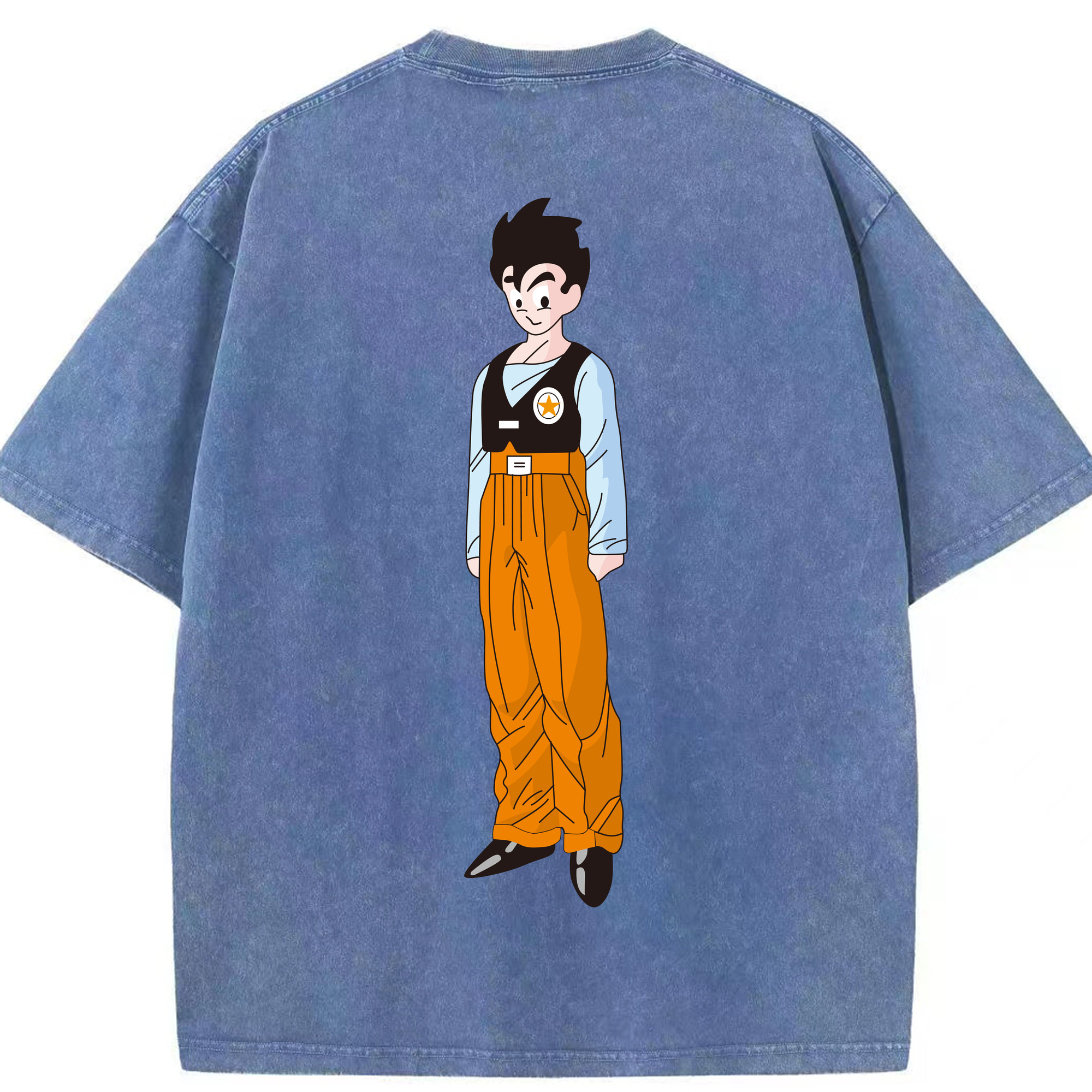 （画像用） ドラゴンボール DRAGON BALL 綿100% ヴィンテージ風 半袖Tシャツ（背面プリント）