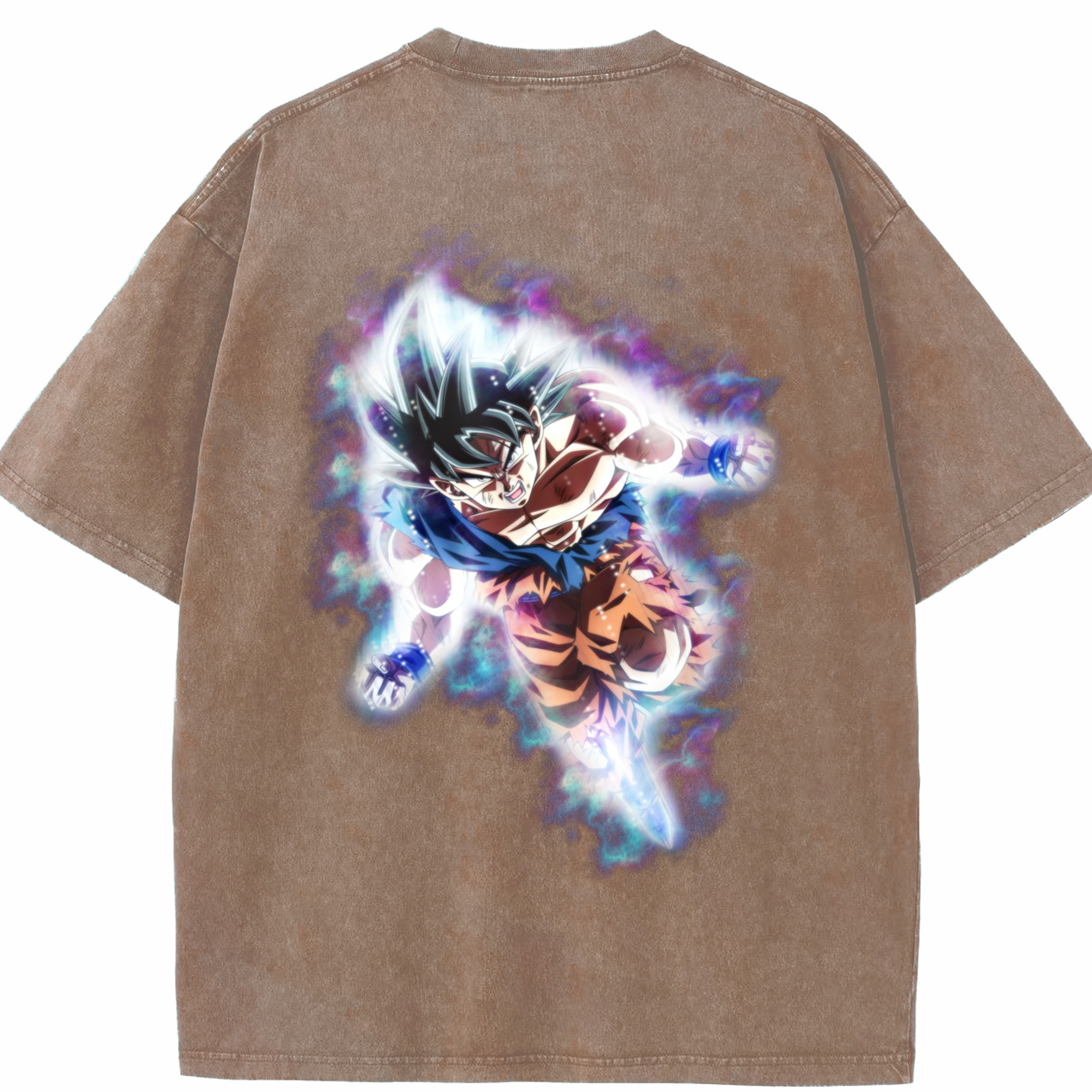（画像用） ドラゴンボール 孫悟空（そん ごくう）Son Goku カカロット DRAGON BALL Kakarotto 綿100% ヴィンテージ風 半袖Tシャツ（背面プリント）