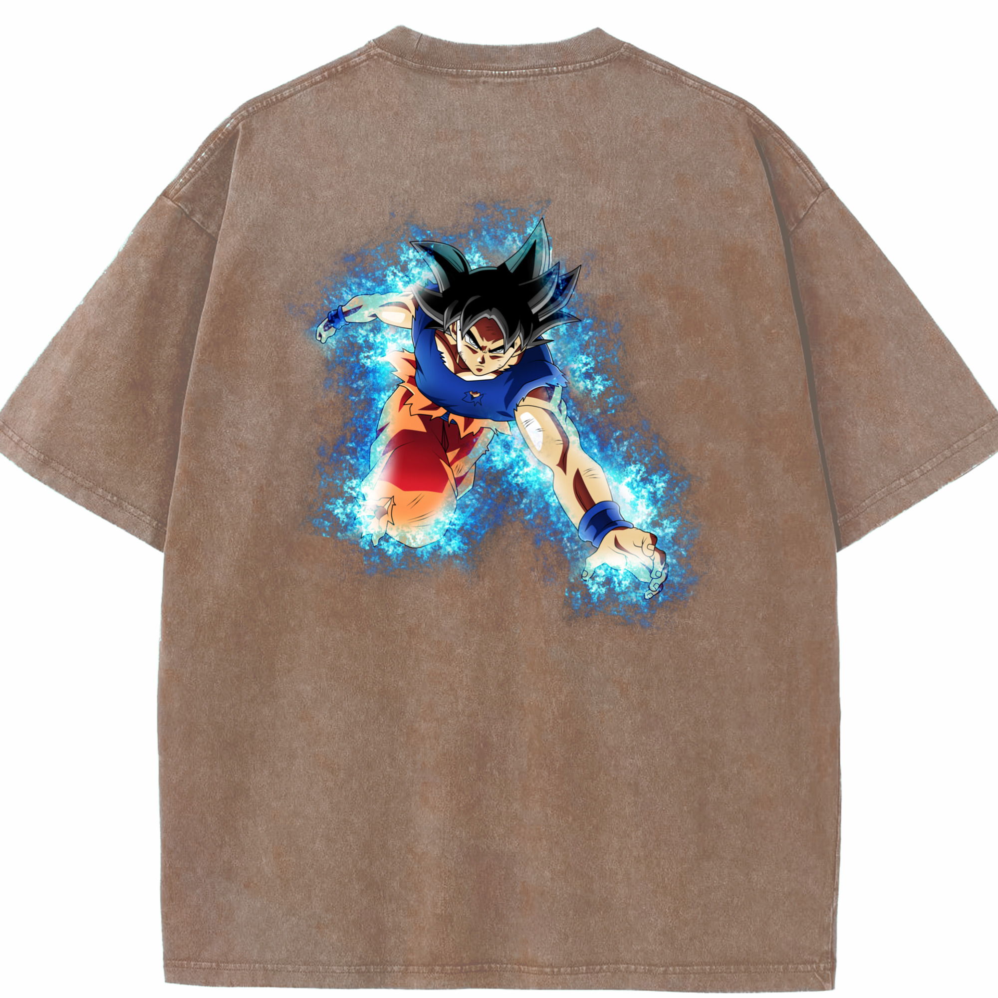 （画像用） ドラゴンボール 孫悟空（そん ごくう）Son Goku カカロット DRAGON BALL Kakarotto 綿100% ヴィンテージ風 半袖Tシャツ（背面プリント）