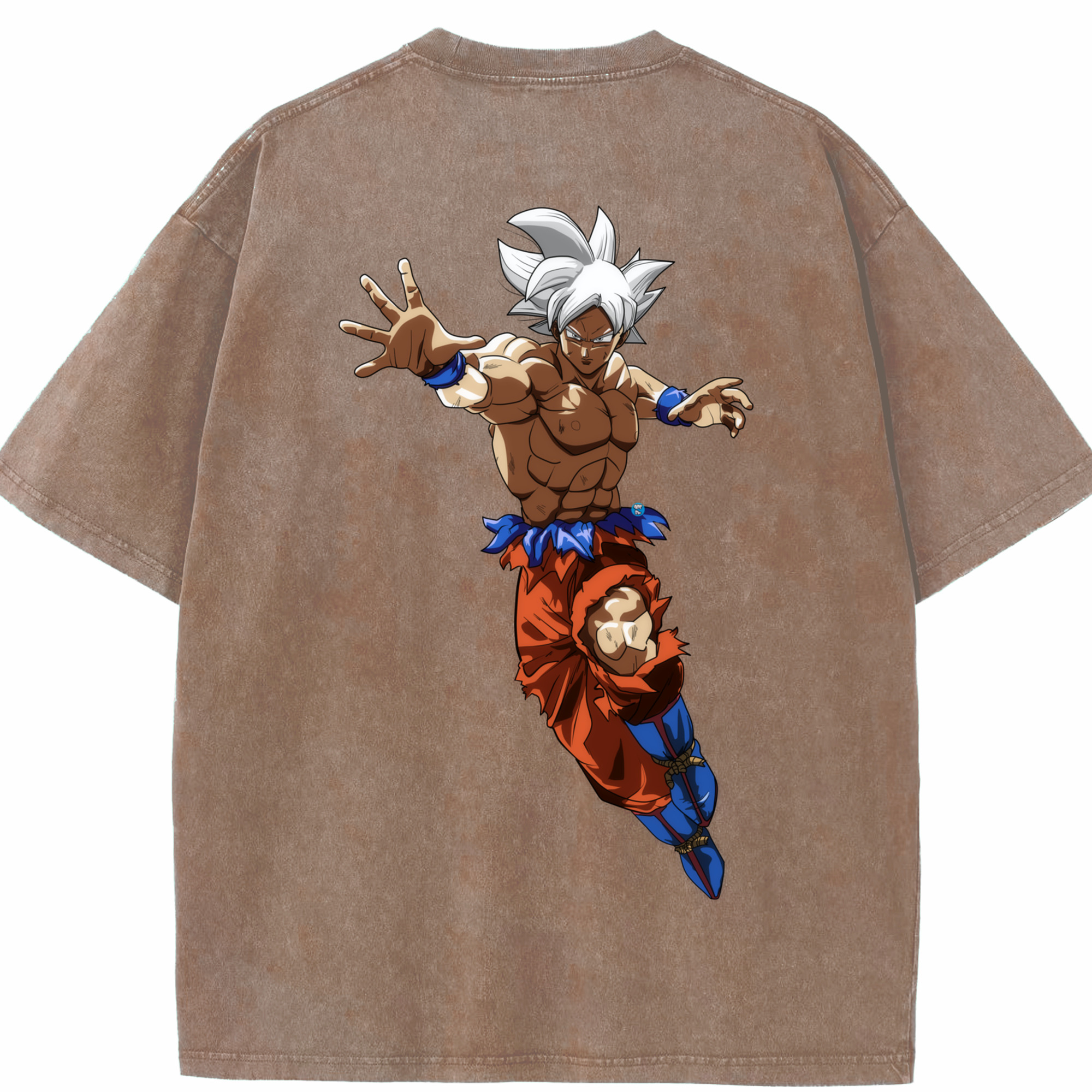 （画像用） ドラゴンボール 孫悟空（そん ごくう）Son Goku カカロット DRAGON BALL Kakarotto 綿100% ヴィンテージ風 半袖Tシャツ（背面プリント）
