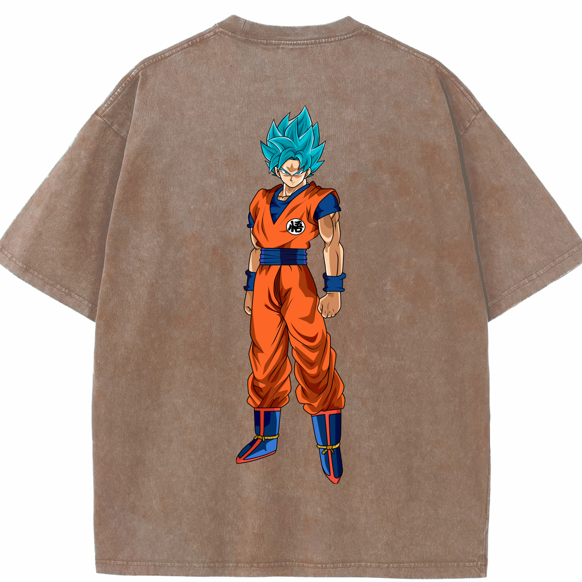 （画像用） ドラゴンボール 孫悟空（そん ごくう）Son Goku カカロット DRAGON BALL Kakarotto 綿100% ヴィンテージ風 半袖Tシャツ（背面プリント）