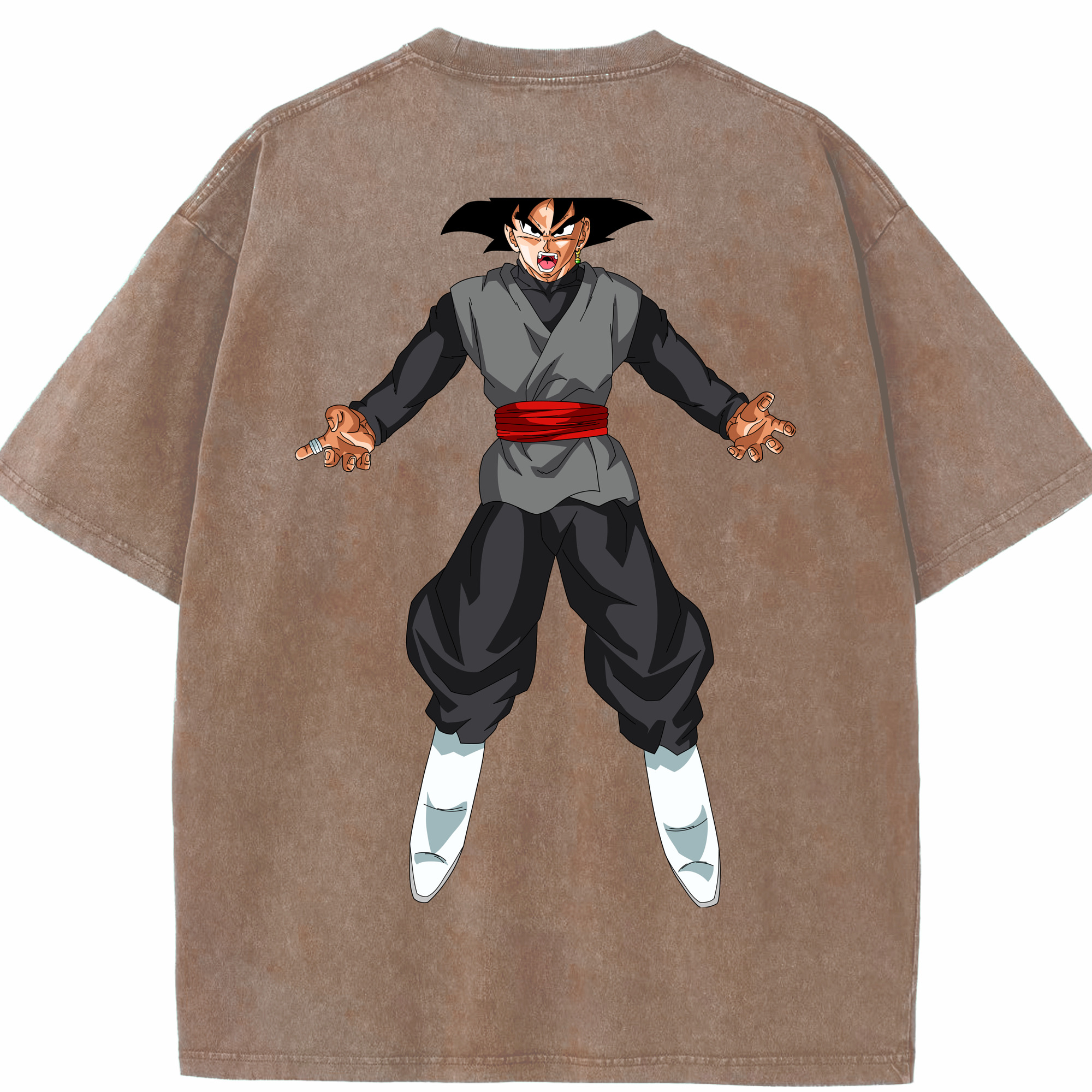 （画像用） ドラゴンボール ベジータ四世（Bejīta Yonsei）DRAGON BALL Vegeta IV 綿100% ヴィンテージ風 半袖Tシャツ（背面プリント）
