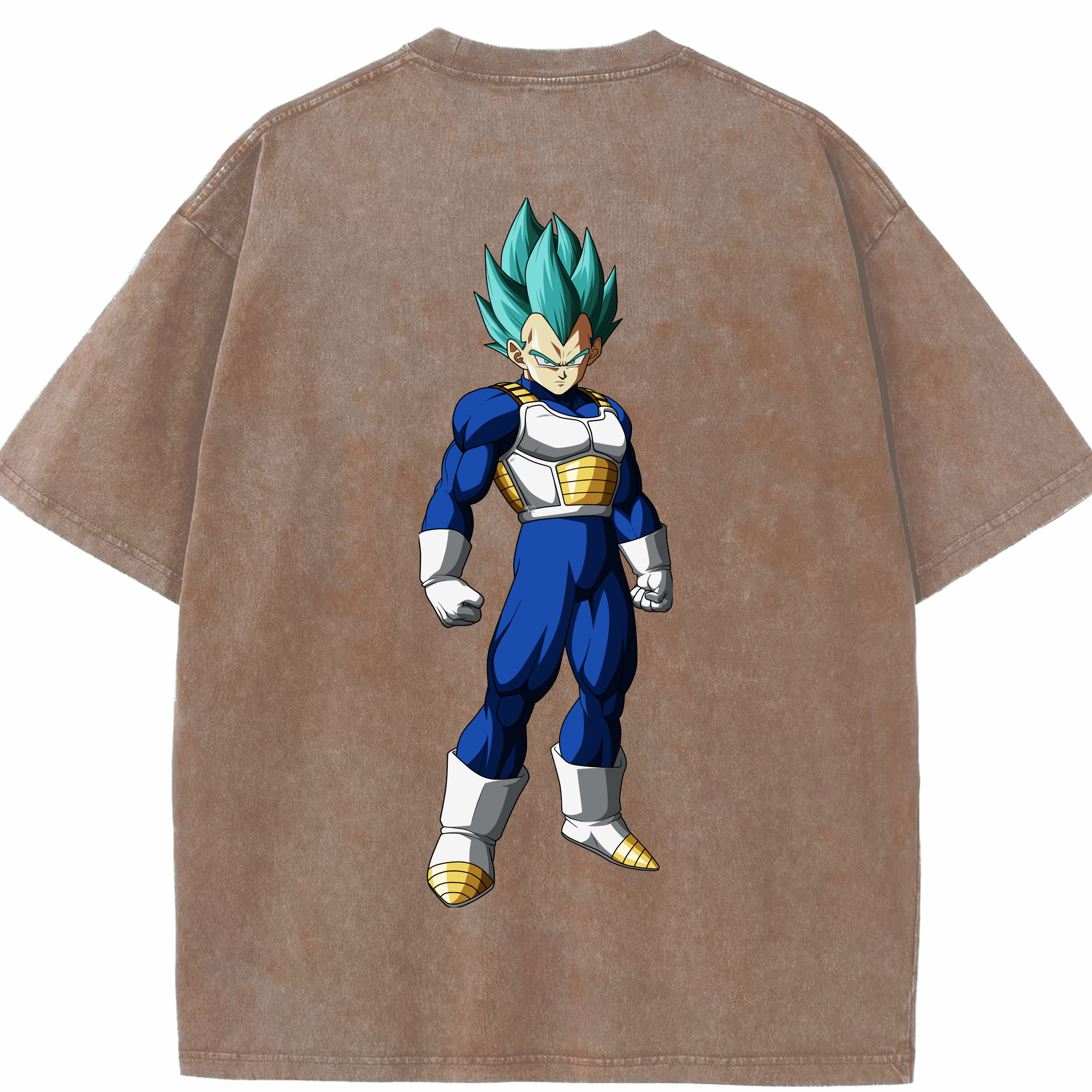 （画像用） ドラゴンボール ベジータ四世（Bejīta Yonsei）DRAGON BALL Vegeta IV 綿100% ヴィンテージ風 半袖Tシャツ（背面プリント）