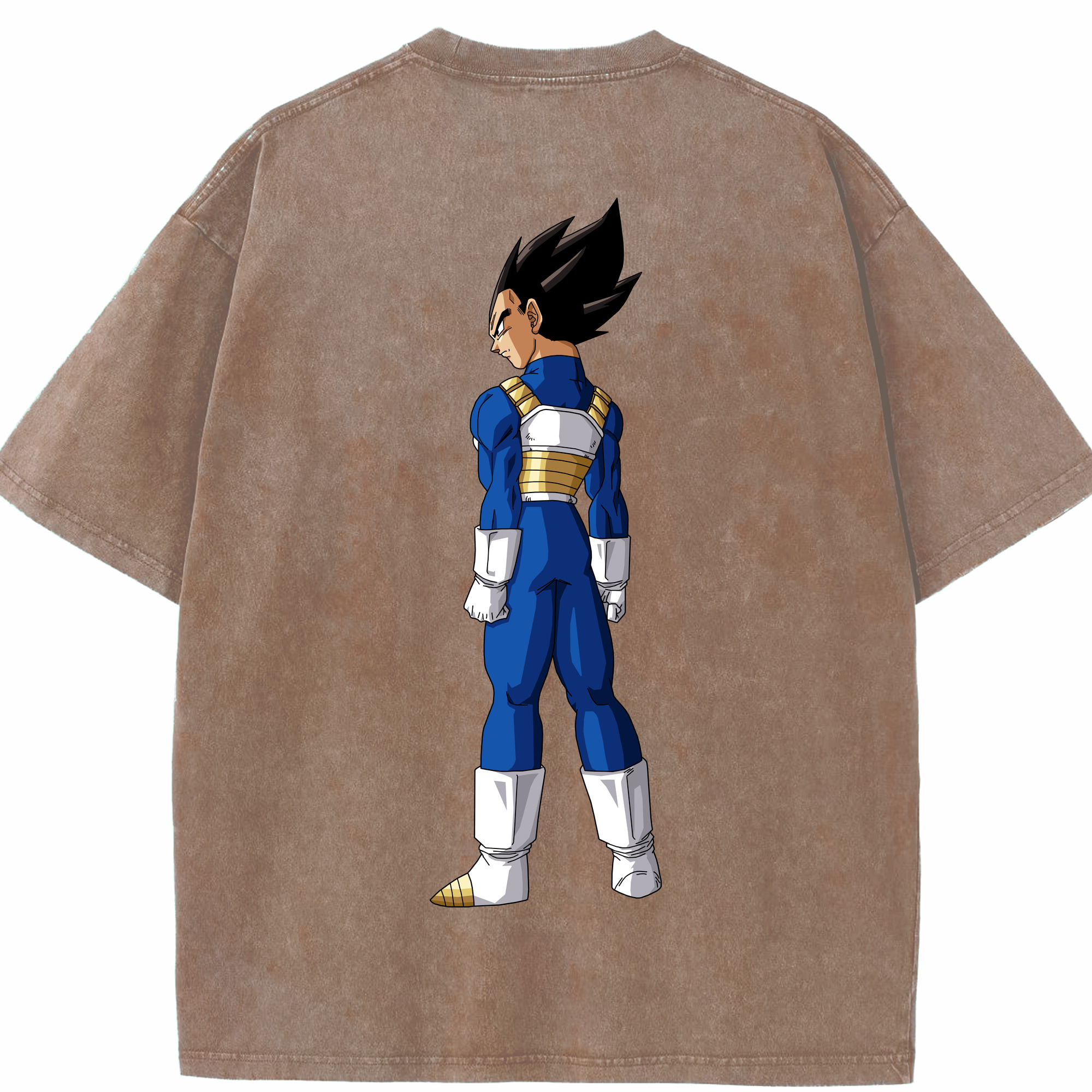 （画像用） ドラゴンボール ベジータ四世（Bejīta Yonsei）DRAGON BALL Vegeta IV 綿100% ヴィンテージ風 半袖Tシャツ（背面プリント）