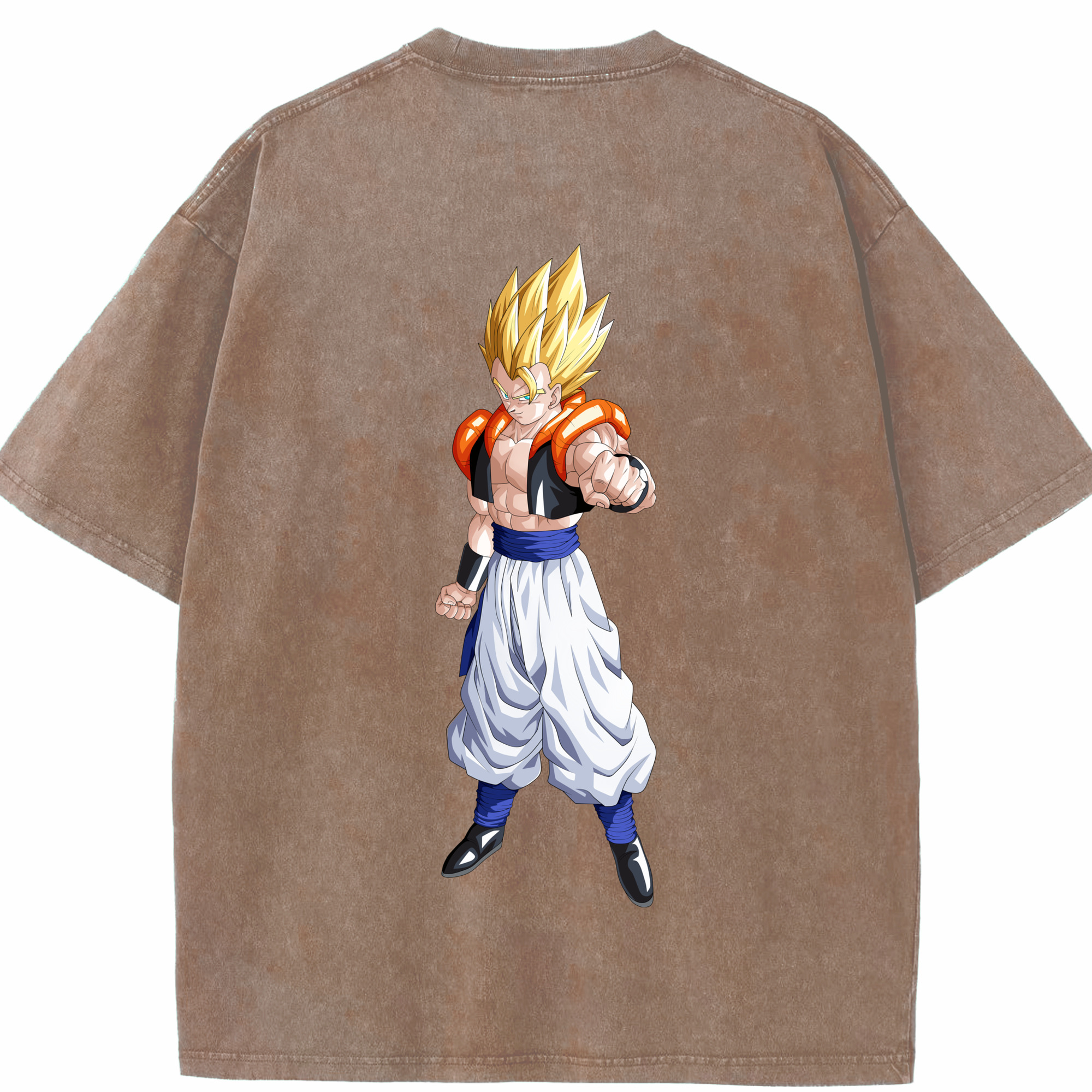 （画像用） ドラゴンボール ベジータ四世（Bejīta Yonsei）DRAGON BALL Vegeta IV 綿100% ヴィンテージ風 半袖Tシャツ（背面プリント）