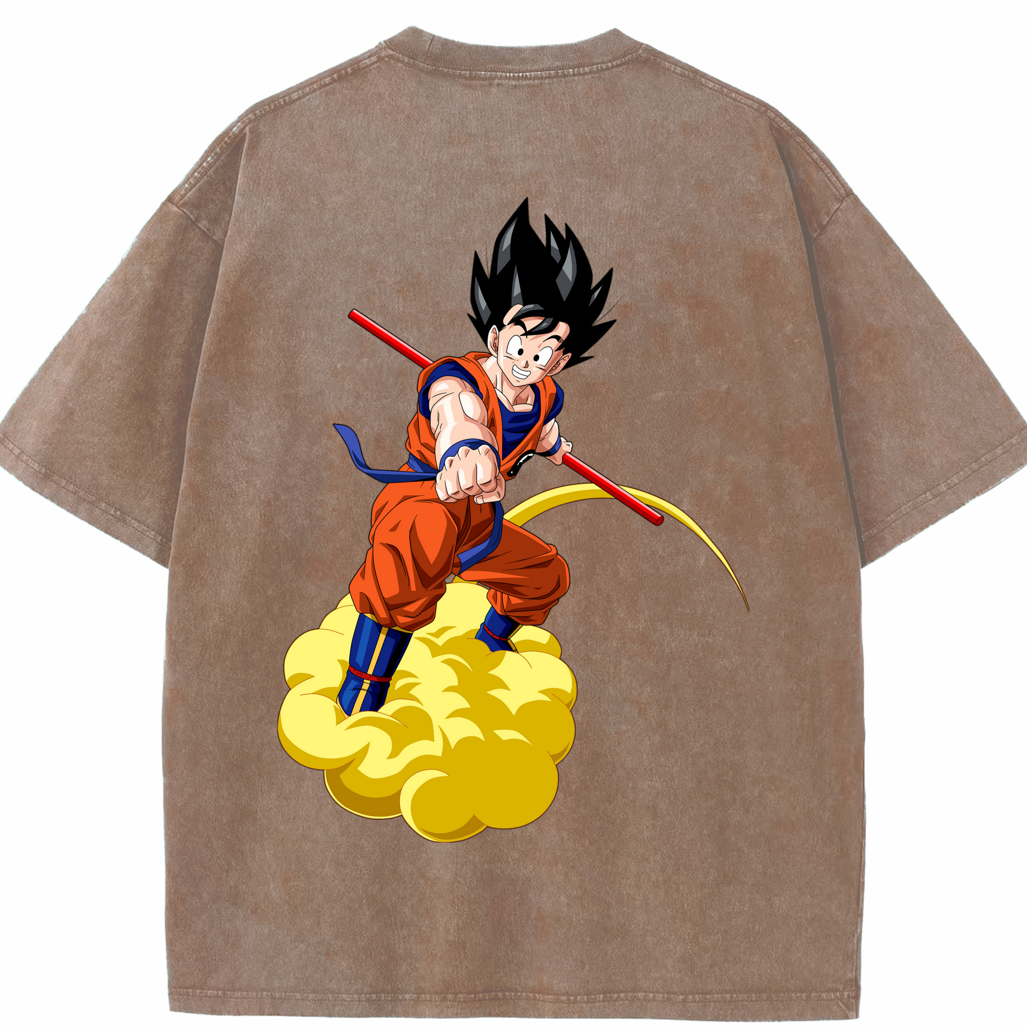 （画像用） ドラゴンボール 孫 悟飯（そんごはん）DRAGON BALL Son Gohan 綿100% ヴィンテージ風 半袖Tシャツ（背面プリント）