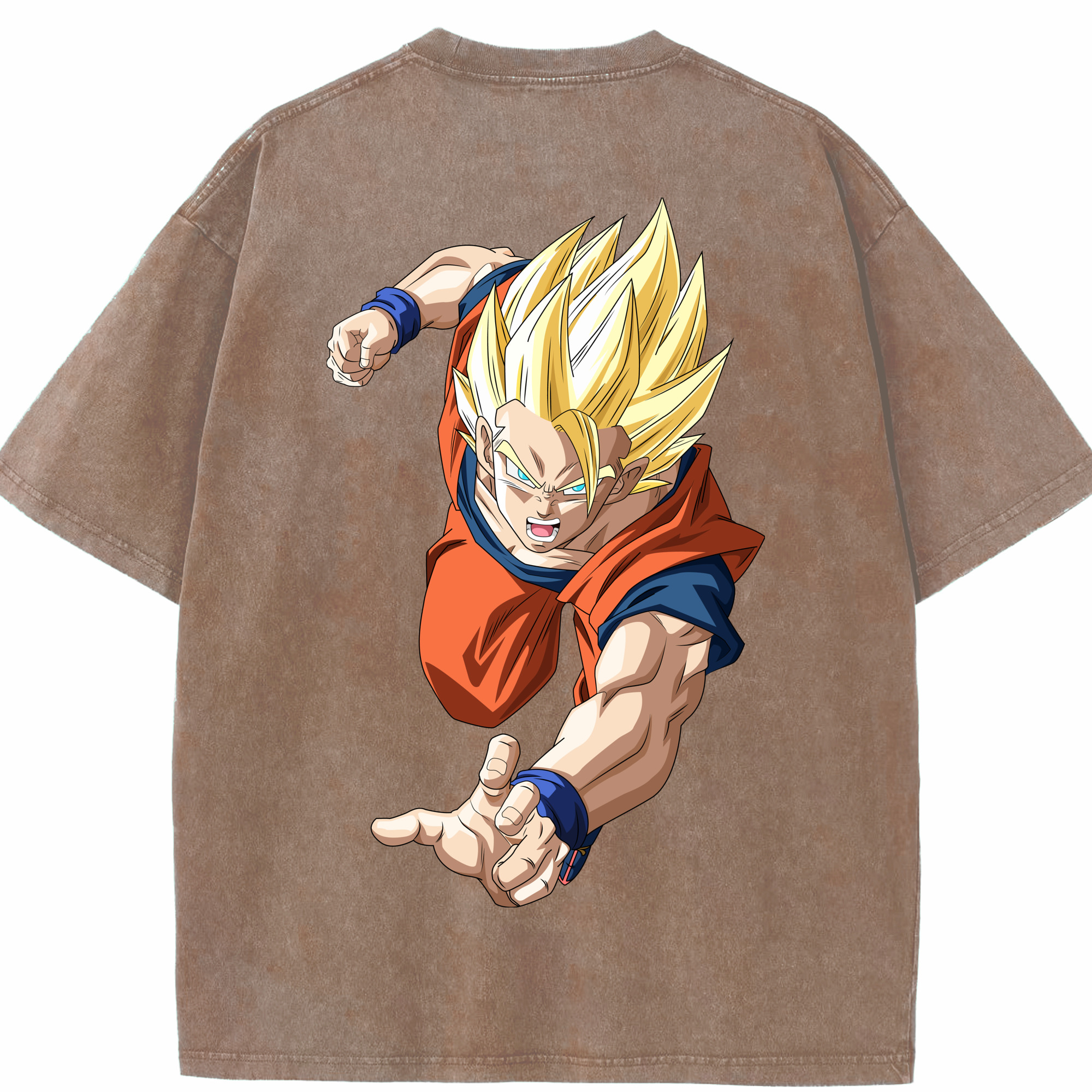 （画像用） ドラゴンボール 孫 悟飯（そんごはん）DRAGON BALL Son Gohan 綿100% ヴィンテージ風 半袖Tシャツ（背面プリント）