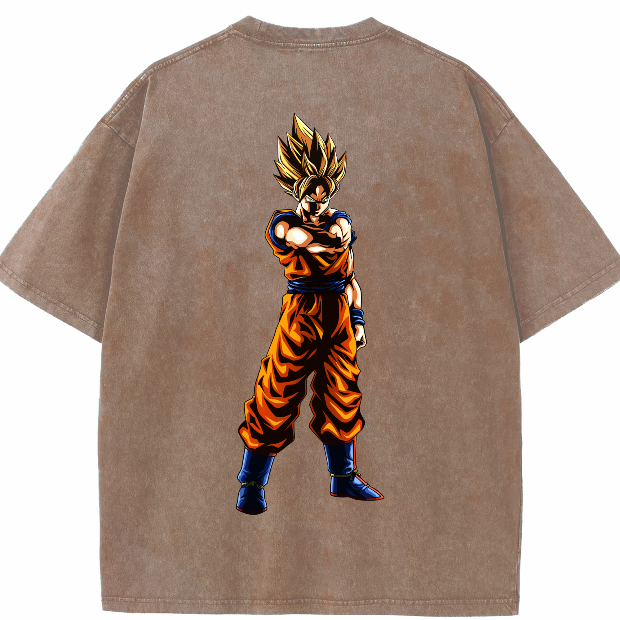 （画像用） ドラゴンボール 孫 悟飯（そんごはん）DRAGON BALL Son Gohan 綿100% ヴィンテージ風 半袖Tシャツ（背面プリント）