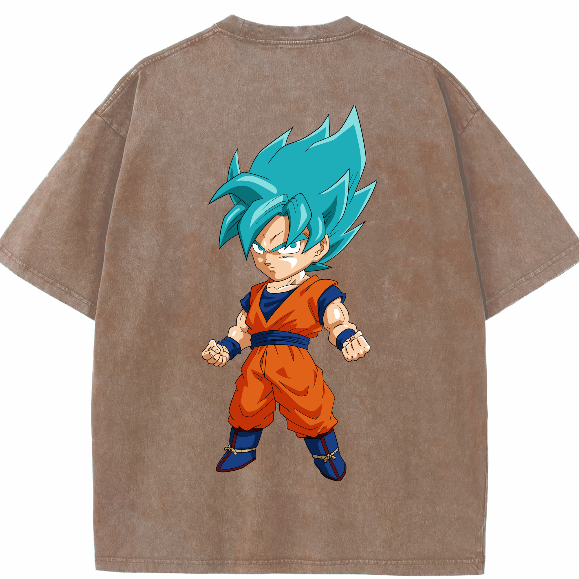 （画像用） ドラゴンボール 孫 悟飯（そんごはん）DRAGON BALL Son Gohan 綿100% ヴィンテージ風 半袖Tシャツ（背面プリント）