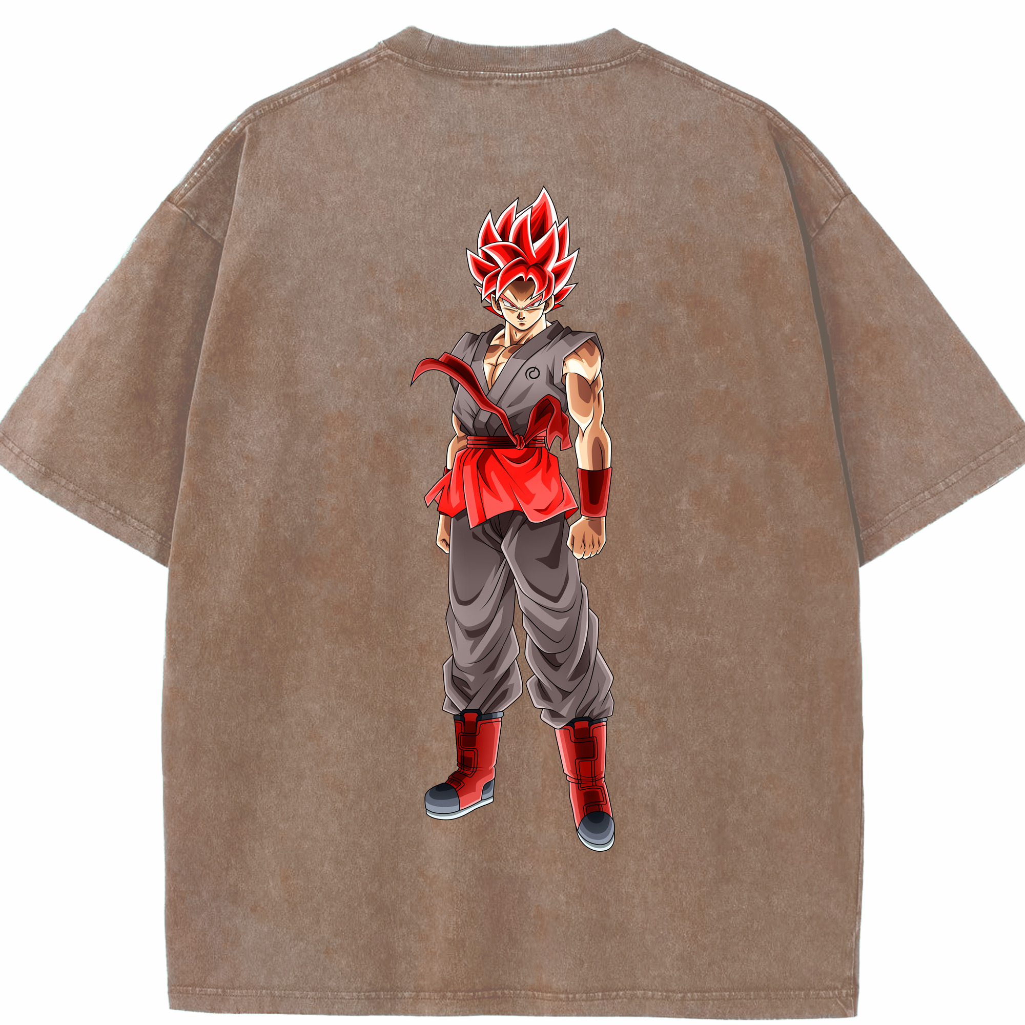 （画像用） ドラゴンボール 孫 悟飯（そんごはん）DRAGON BALL Son Gohan 綿100% ヴィンテージ風 半袖Tシャツ（背面プリント）