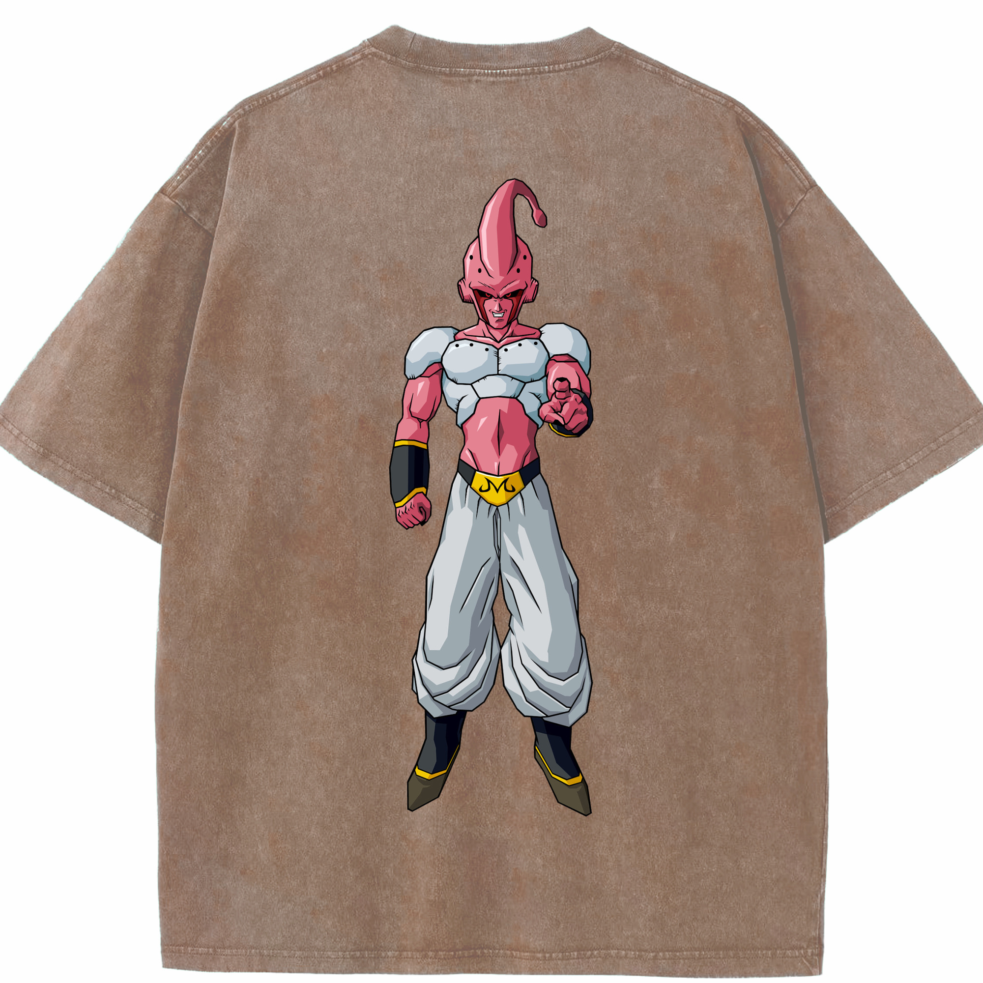 ドラゴンボール 魔人ブウ DRAGON BALL Majin Buu 綿100% ヴィンテージ風 半袖Tシャツ（背面プリント）