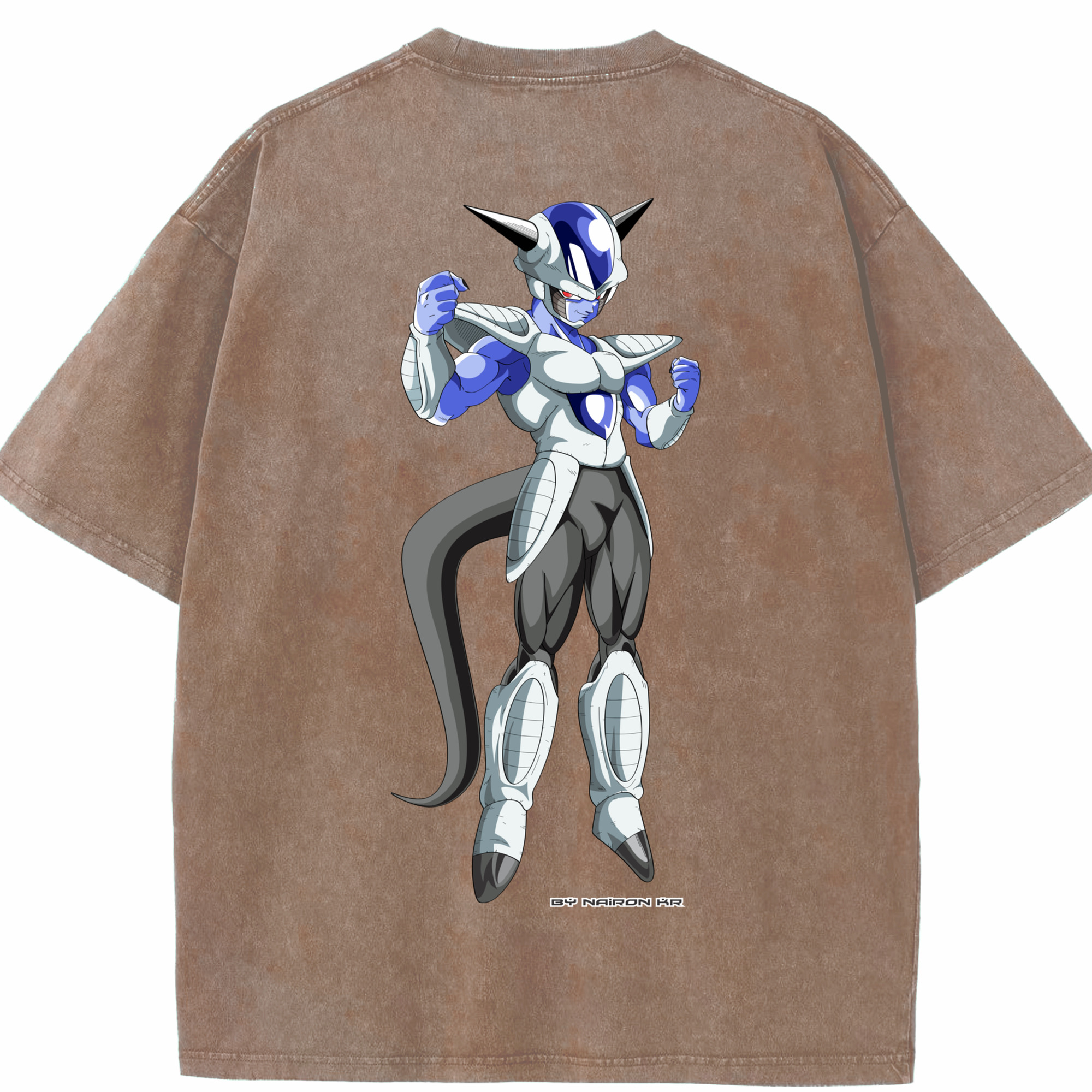 （画像用） ドラゴンボール フリーザ DRAGON BALL Frieza 綿100% ヴィンテージ風 半袖Tシャツ（背面プリント）