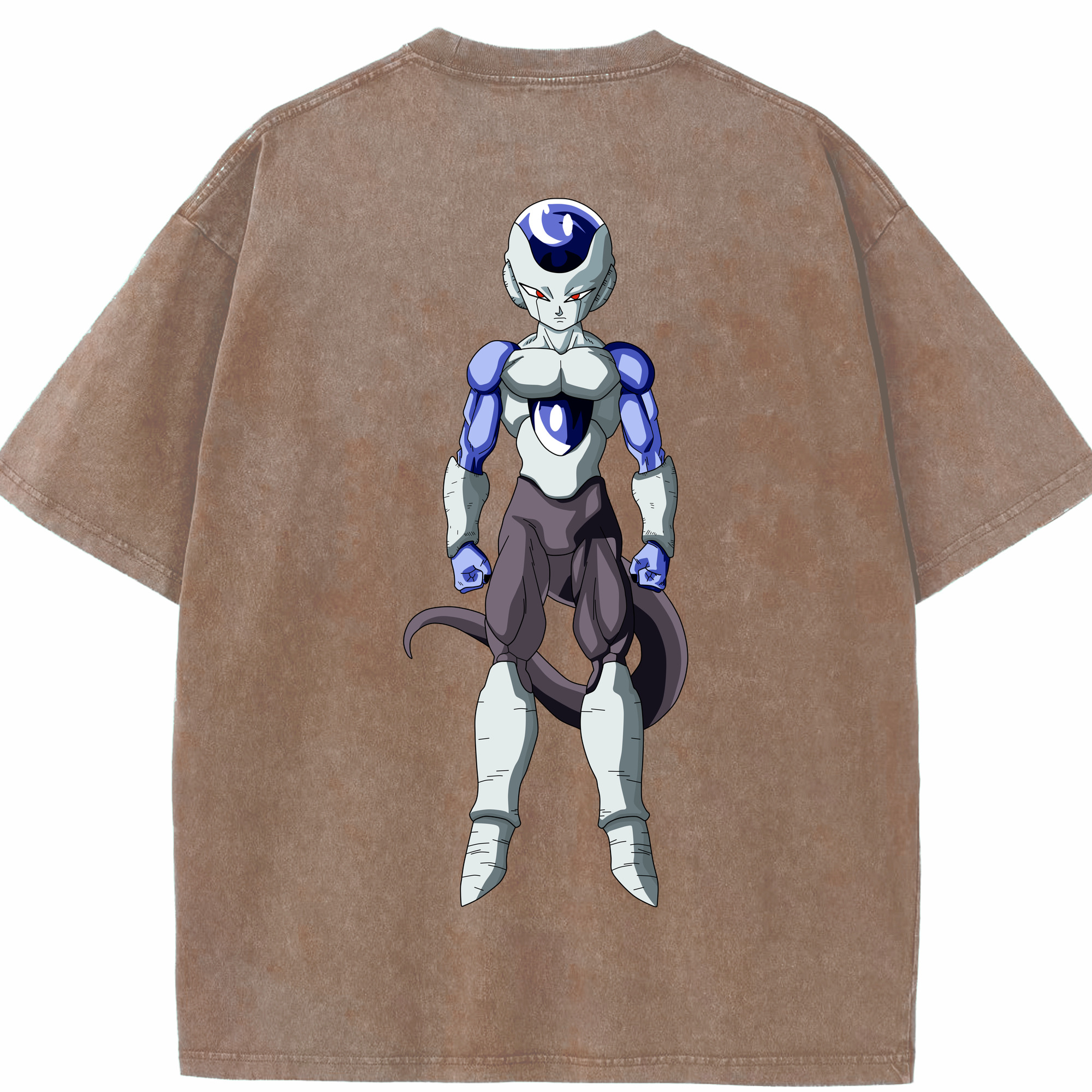 （画像用） ドラゴンボール フリーザ DRAGON BALL Frieza 綿100% ヴィンテージ風 半袖Tシャツ（背面プリント）