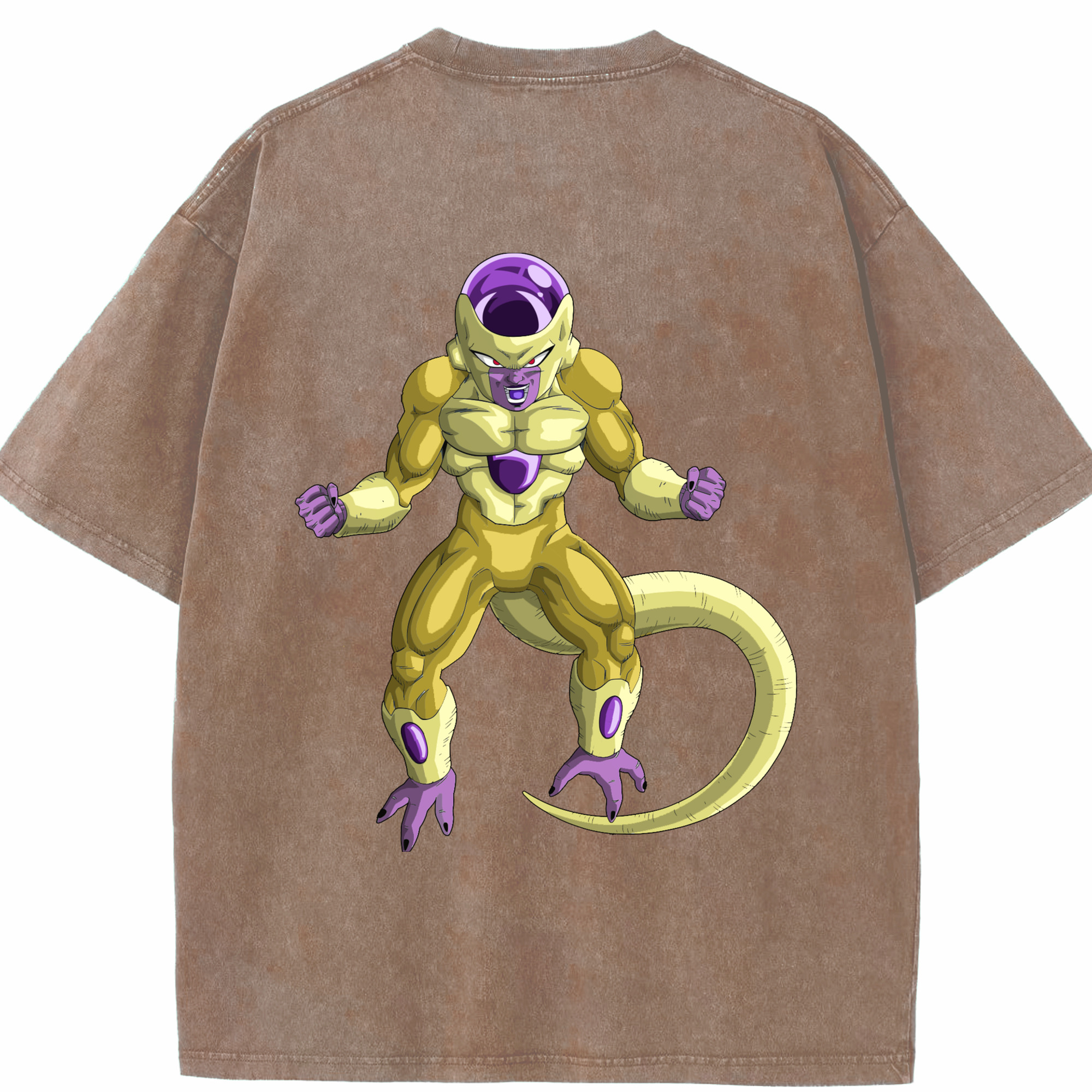 （画像用） ドラゴンボール フリーザ DRAGON BALL Frieza 綿100% ヴィンテージ風 半袖Tシャツ（背面プリント）