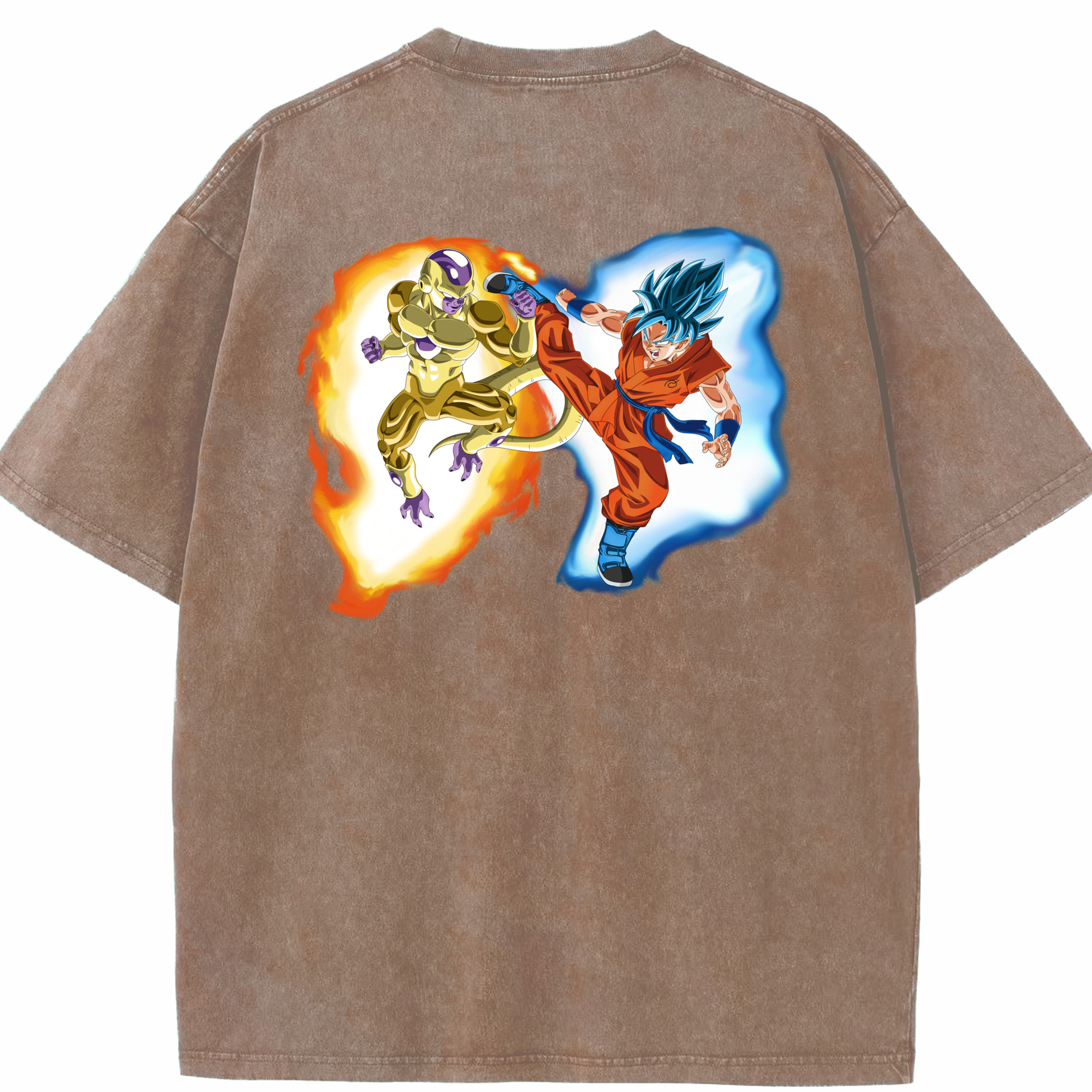 （画像用） ドラゴンボール フリーザ DRAGON BALL Frieza 綿100% ヴィンテージ風 半袖Tシャツ（背面プリント）