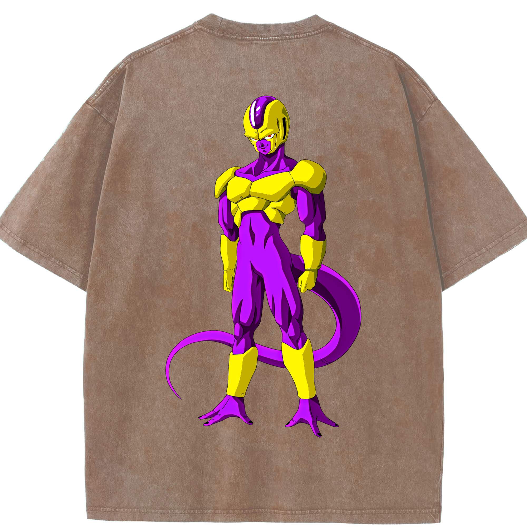 （画像用） ドラゴンボール フリーザ DRAGON BALL Frieza 綿100% ヴィンテージ風 半袖Tシャツ（背面プリント）