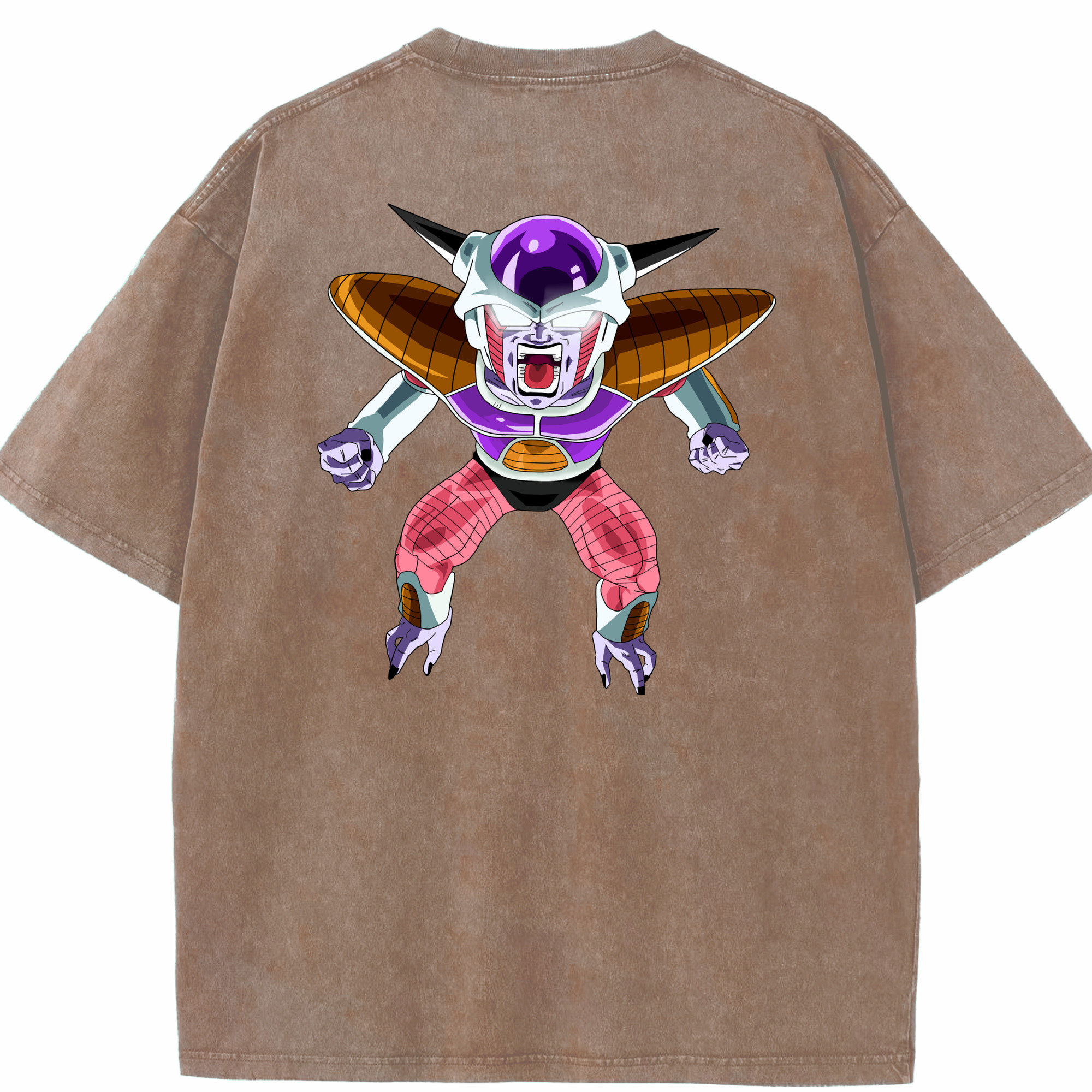 （画像用） ドラゴンボール フリーザ DRAGON BALL Frieza 綿100% ヴィンテージ風 半袖Tシャツ（背面プリント）