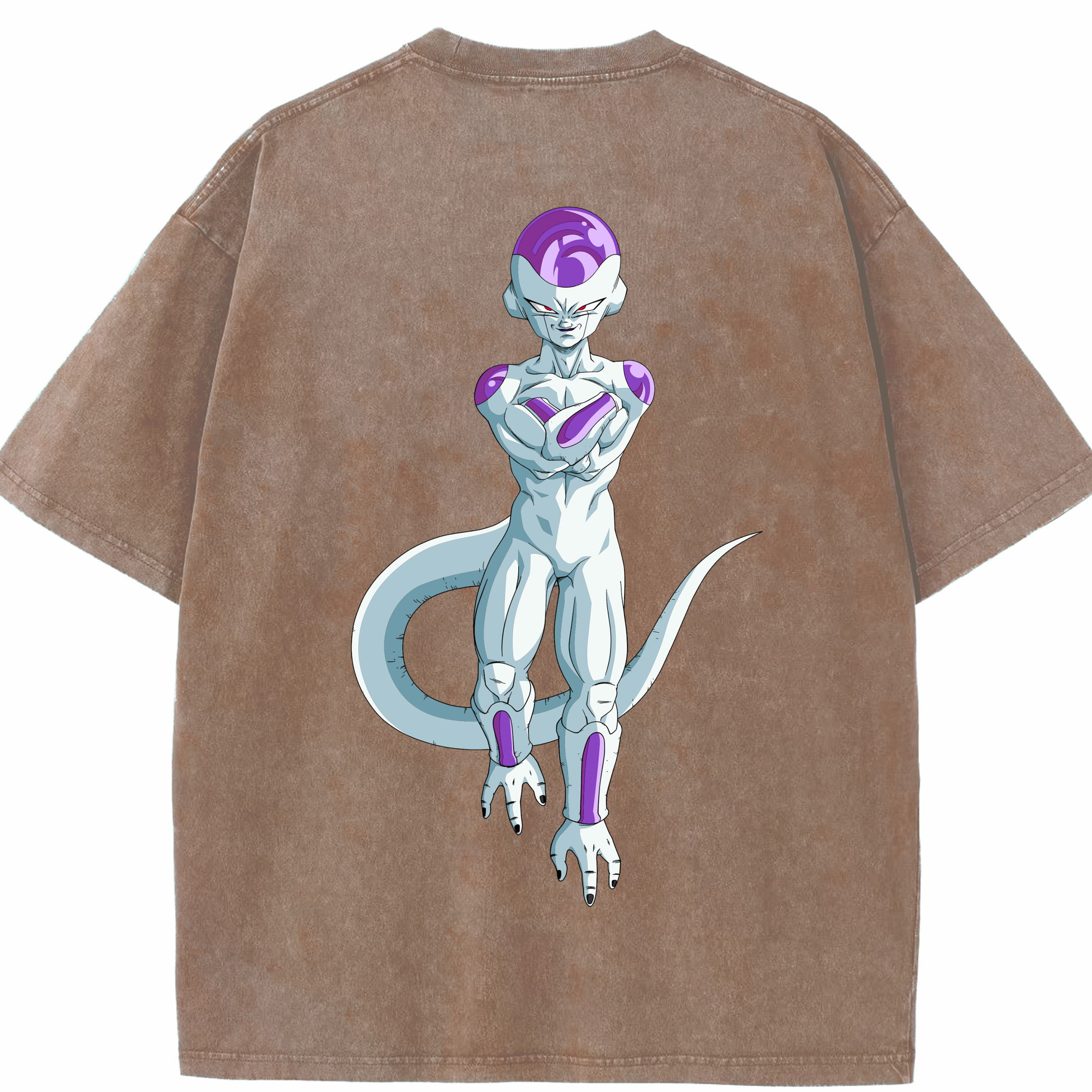 （画像用） ドラゴンボール フリーザ DRAGON BALL Frieza 綿100% ヴィンテージ風 半袖Tシャツ（背面プリント）