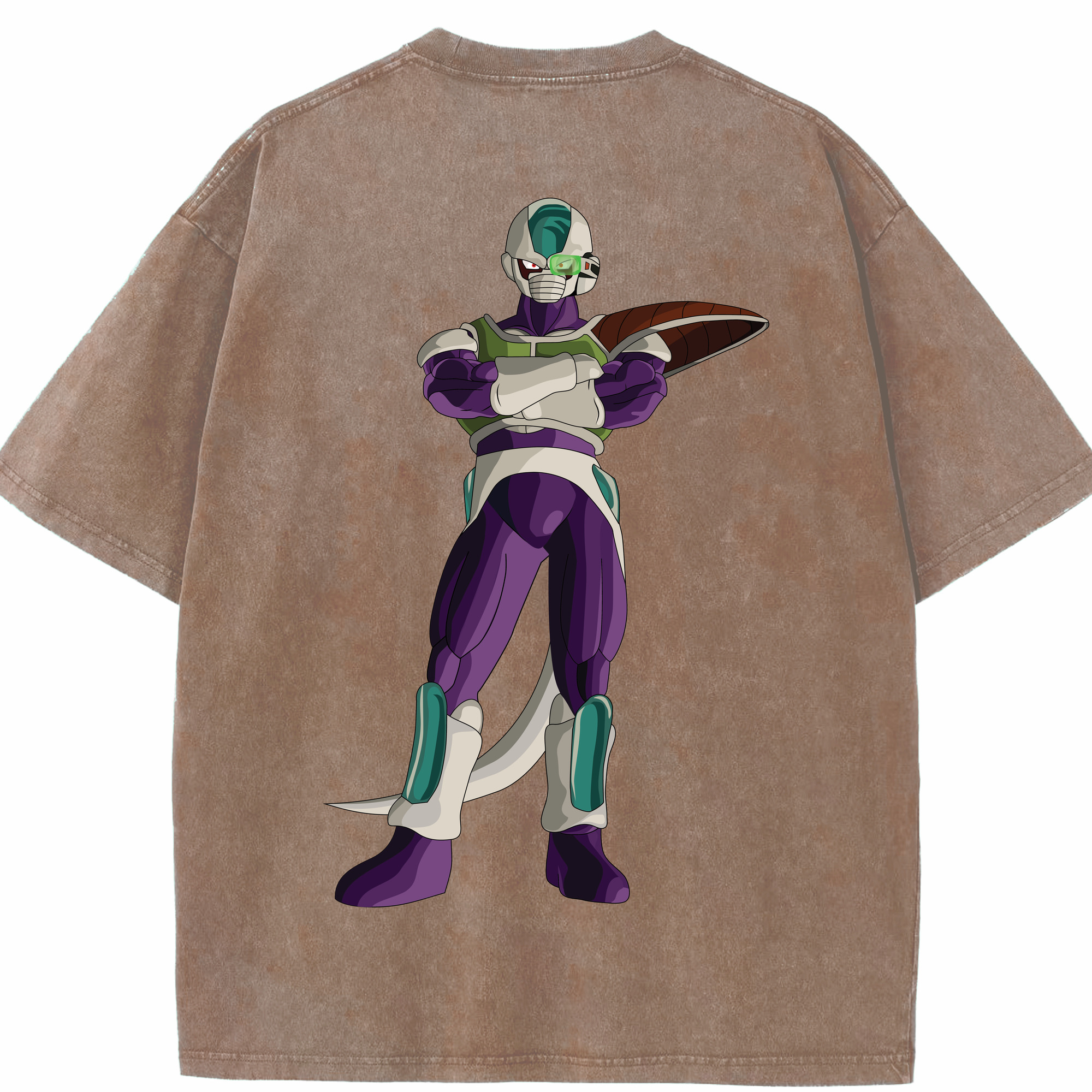 （画像用） ドラゴンボール フリーザ DRAGON BALL Frieza 綿100% ヴィンテージ風 半袖Tシャツ（背面プリント）