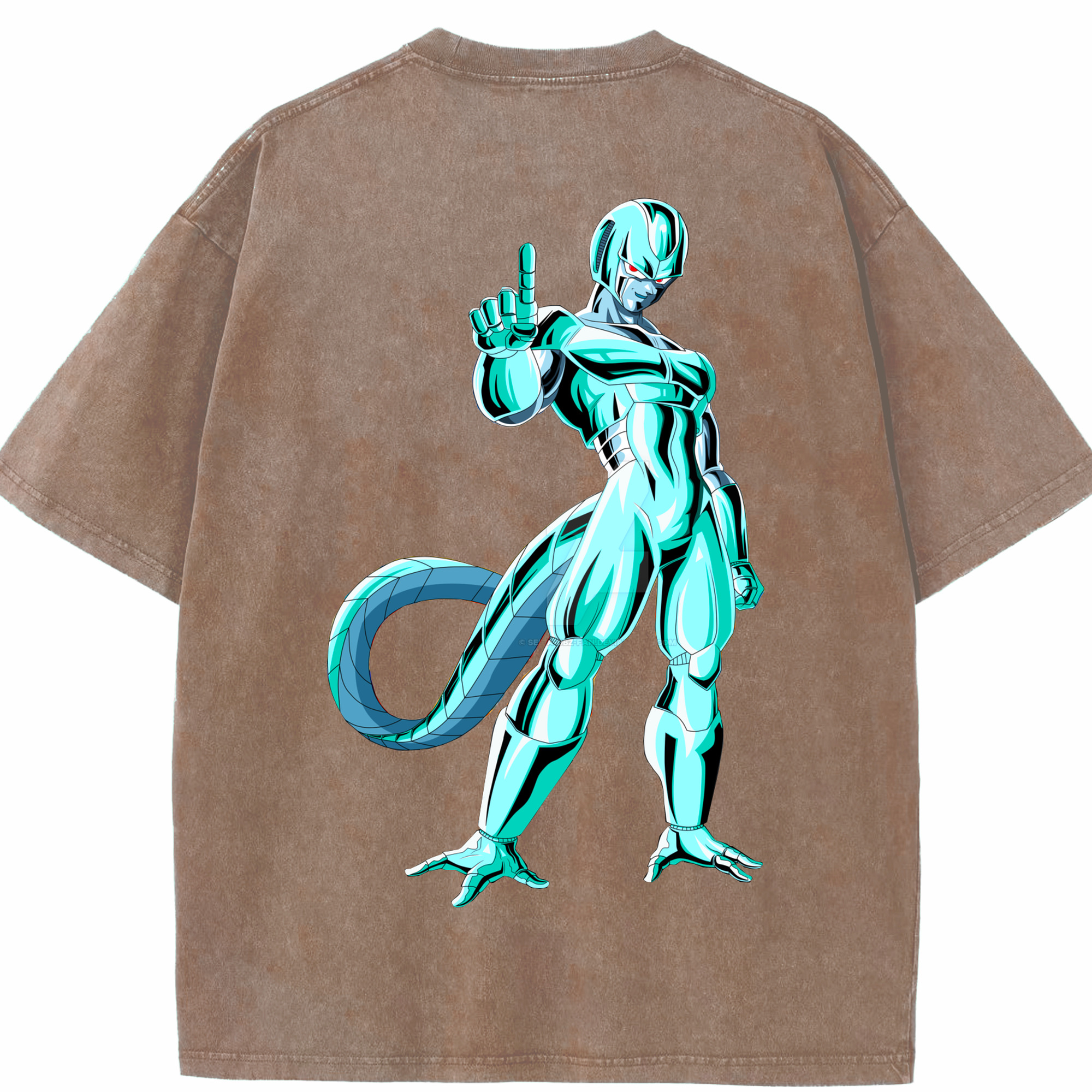 （画像用） ドラゴンボール クウラ DRAGON BALL Cooler Coora 綿100% ヴィンテージ風 半袖Tシャツ（背面プリント）