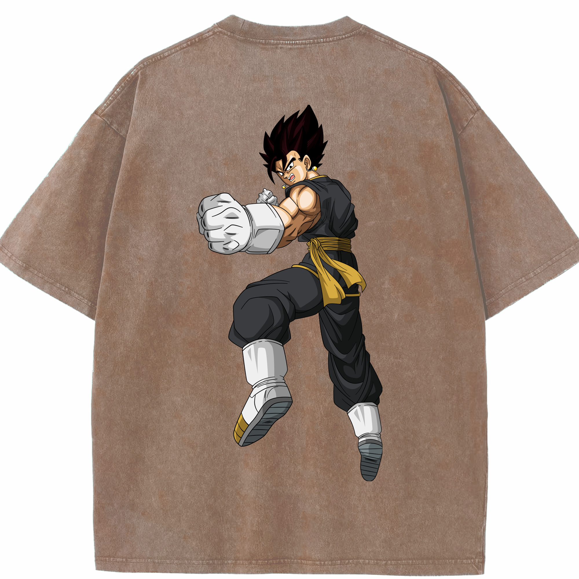 （画像用） ドラゴンボール ベジット DRAGON BALL Vegetto 綿100% ヴィンテージ風 半袖Tシャツ（背面プリント）