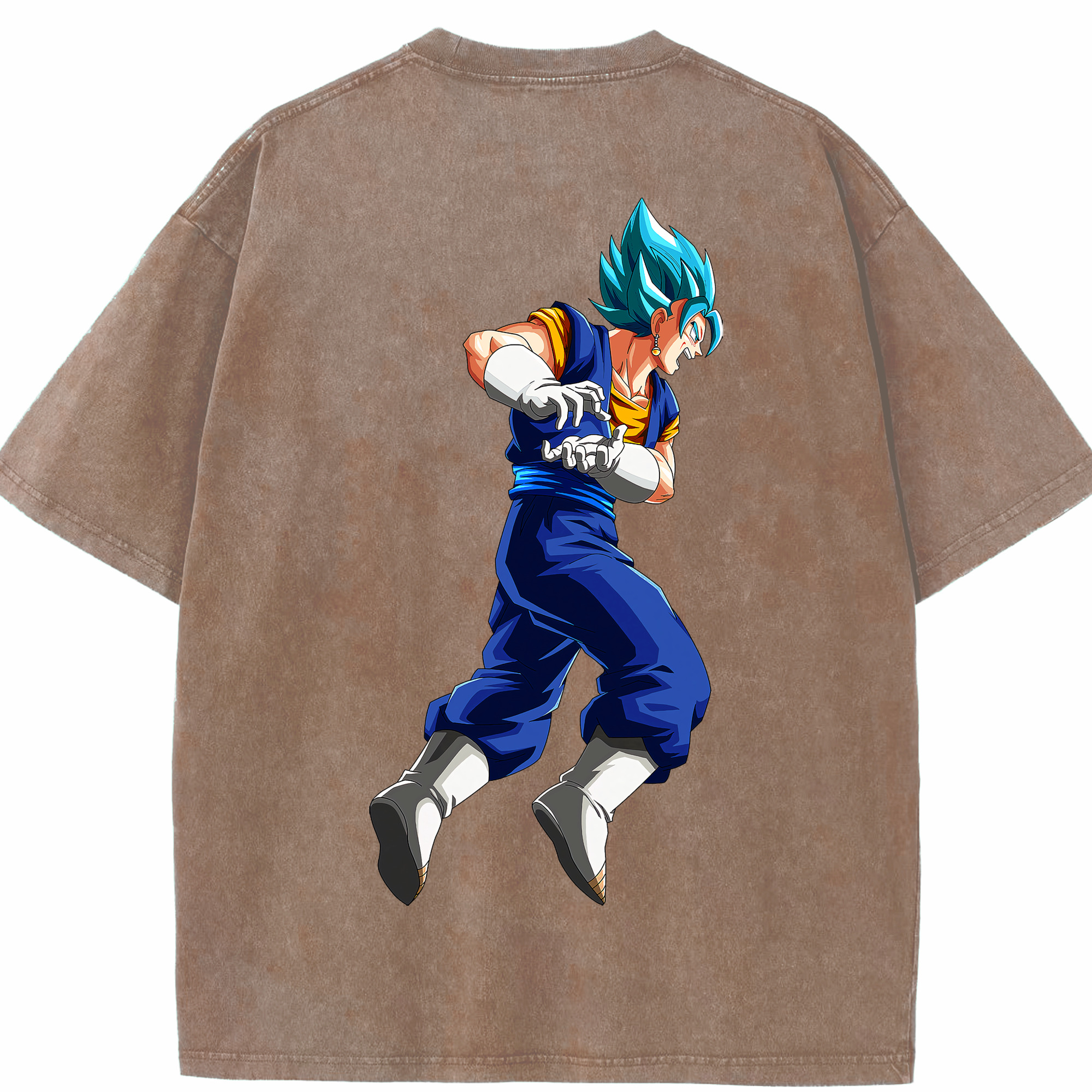 （画像用） ドラゴンボール ベジット DRAGON BALL Vegetto 綿100% ヴィンテージ風 半袖Tシャツ（背面プリント）