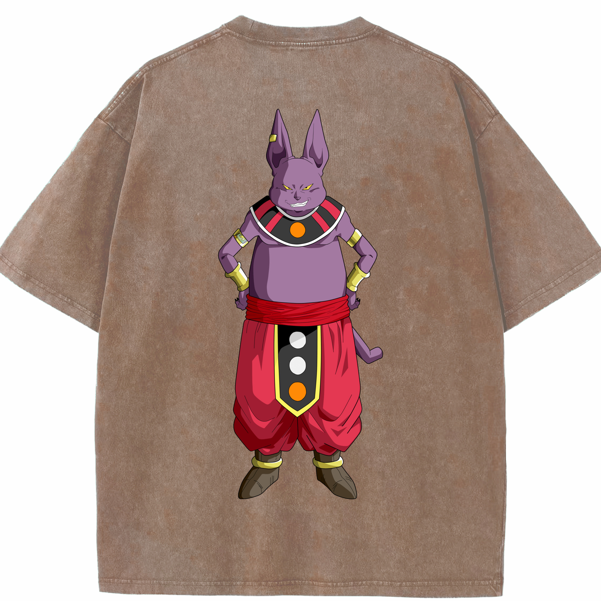 （画像用） ドラゴンボール シャンパ DRAGON BALL Champa 綿100% ヴィンテージ風 半袖Tシャツ（背面プリント）