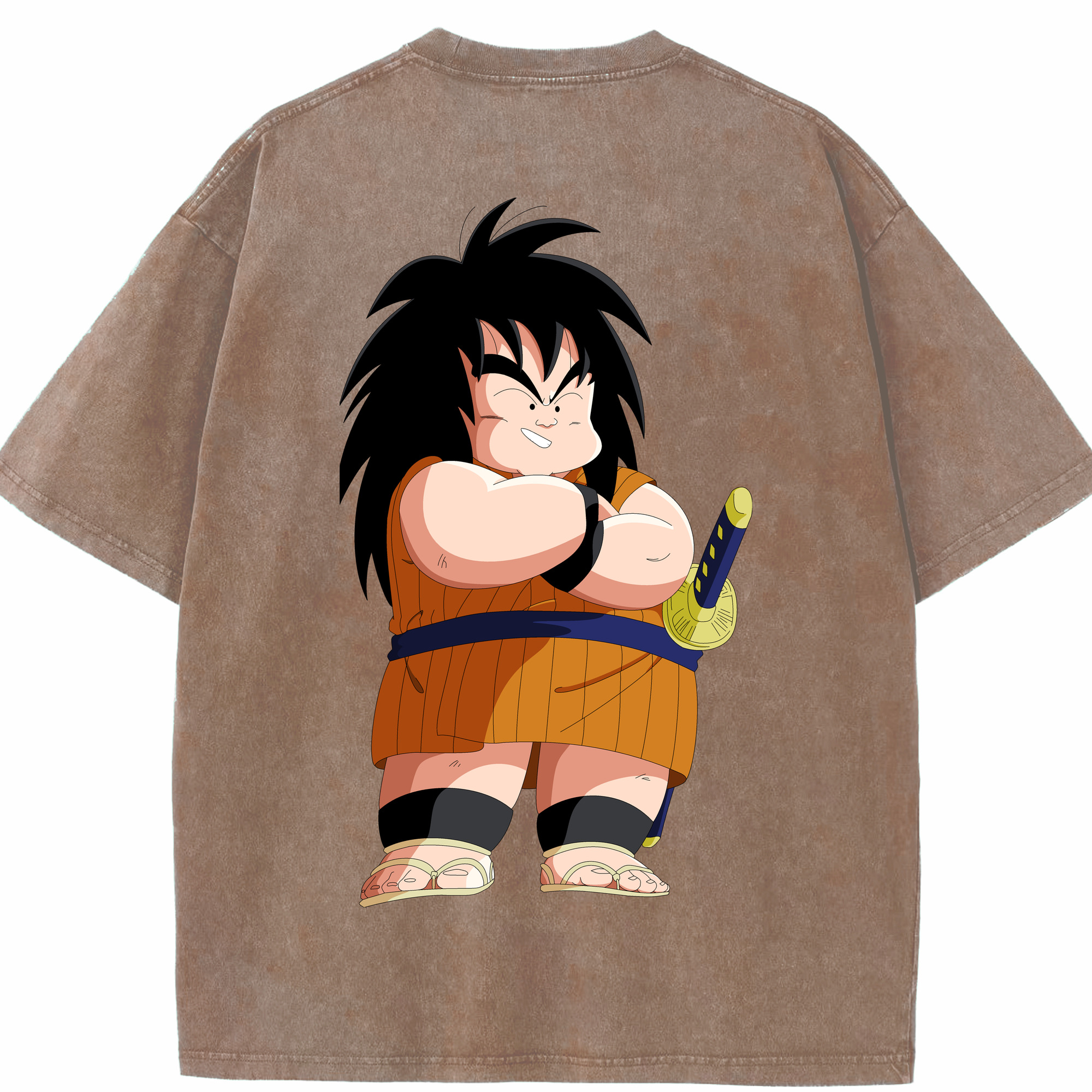 （画像用） ドラゴンボール やじろべえ DRAGON BALL Yajirobe 綿100% ヴィンテージ風 半袖Tシャツ（背面プリント）