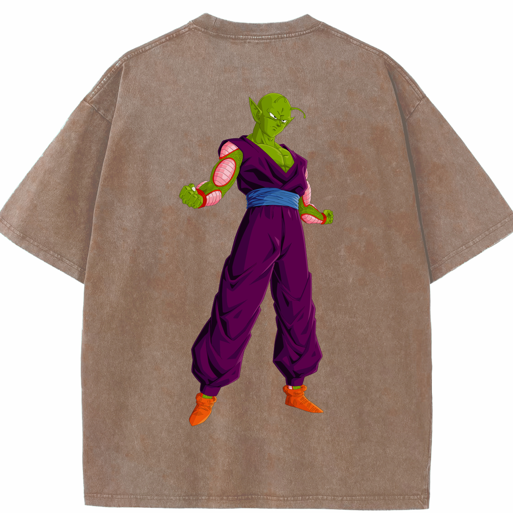 （画像用） ドラゴンボール ピッコロ DRAGON BALL Piccolo 綿100% ヴィンテージ風 半袖Tシャツ（背面プリント）