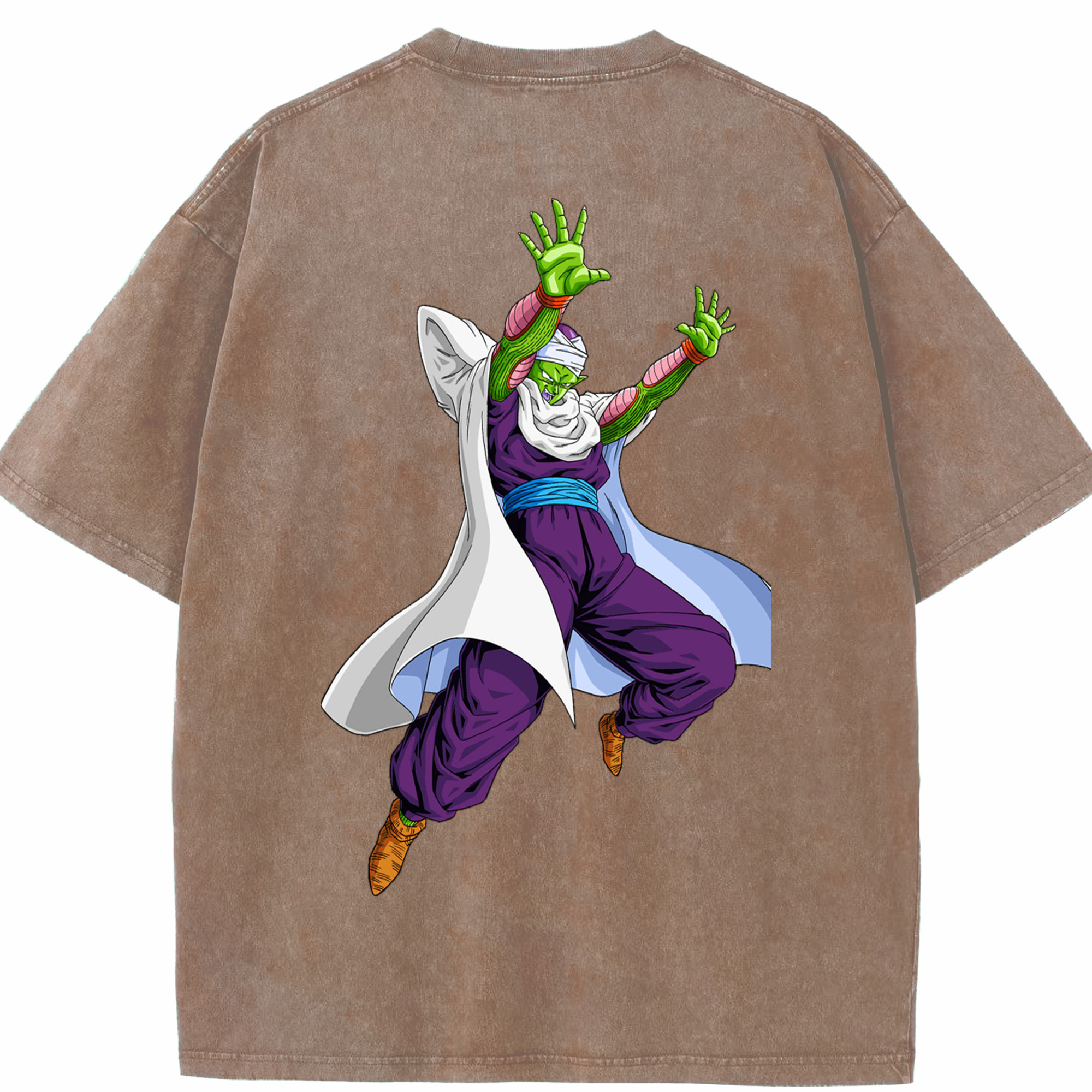（画像用） ドラゴンボール ピッコロ DRAGON BALL Piccolo 綿100% ヴィンテージ風 半袖Tシャツ（背面プリント）