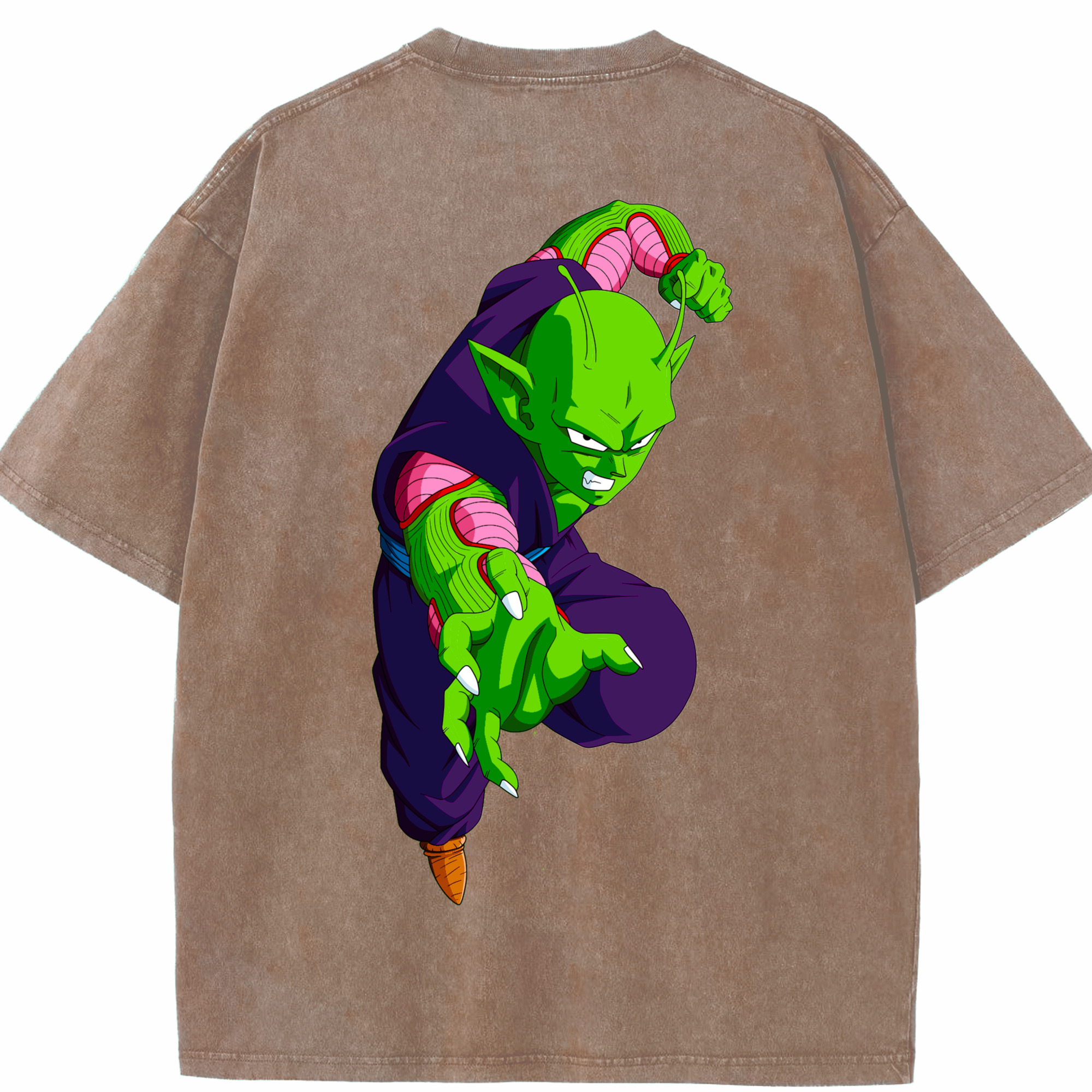 （画像用） ドラゴンボール ピッコロ DRAGON BALL Piccolo 綿100% ヴィンテージ風 半袖Tシャツ（背面プリント）