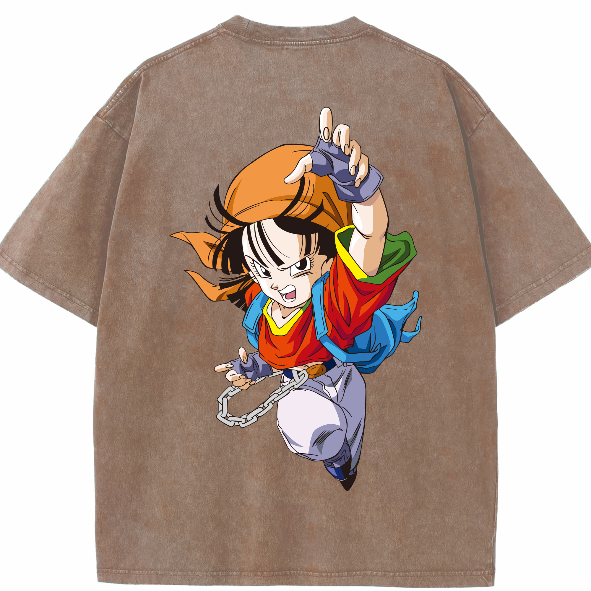 （画像用） ドラゴンボール パン DRAGON BALL Pan 綿100% ヴィンテージ風 半袖Tシャツ（背面プリント）