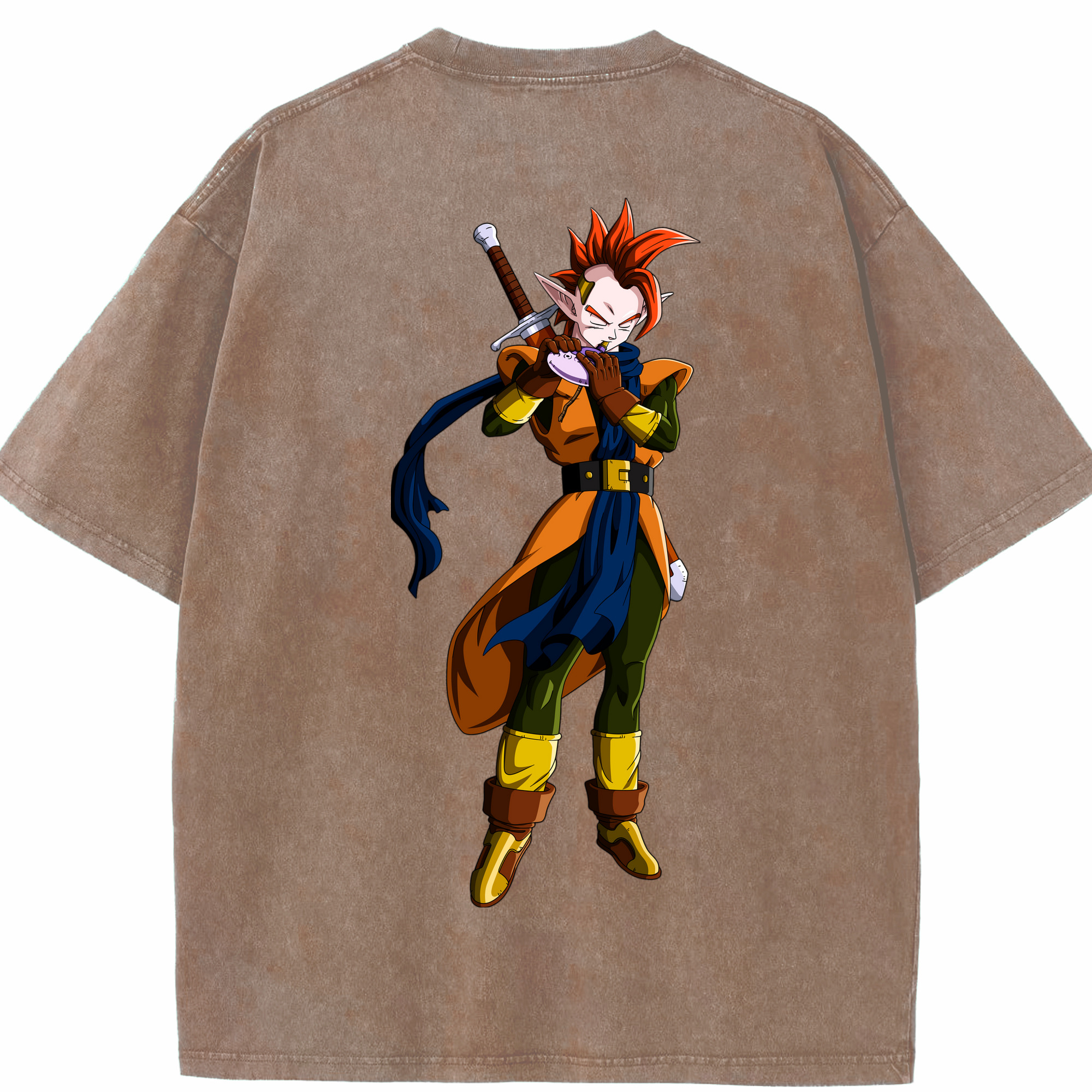 （画像用） ドラゴンボール DRAGON BALL 綿100% ヴィンテージ風 半袖Tシャツ（背面プリント）