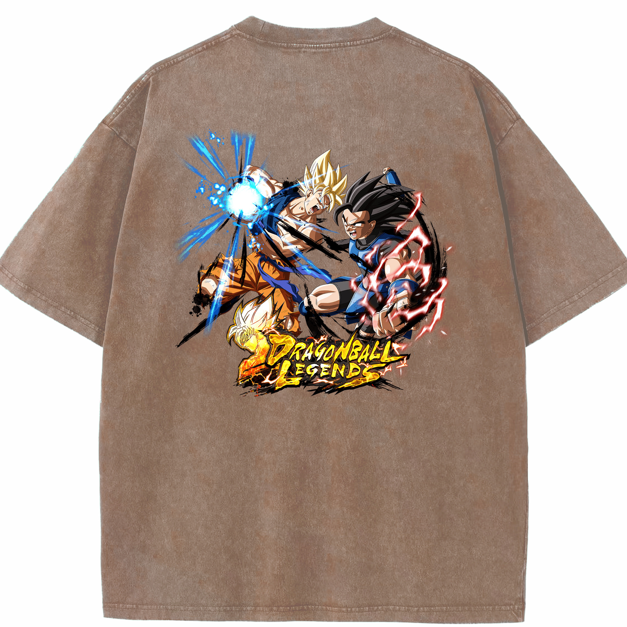 （画像用） ドラゴンボール DRAGON BALL 綿100% ヴィンテージ風 半袖Tシャツ（背面プリント）