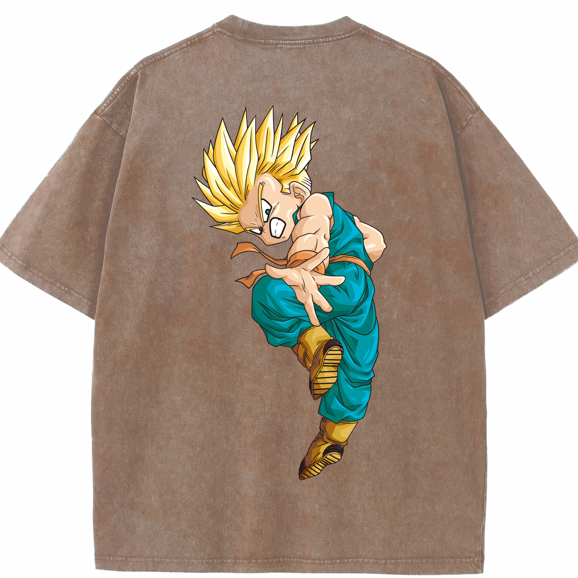 （画像用） ドラゴンボール DRAGON BALL 綿100% ヴィンテージ風 半袖Tシャツ（背面プリント）
