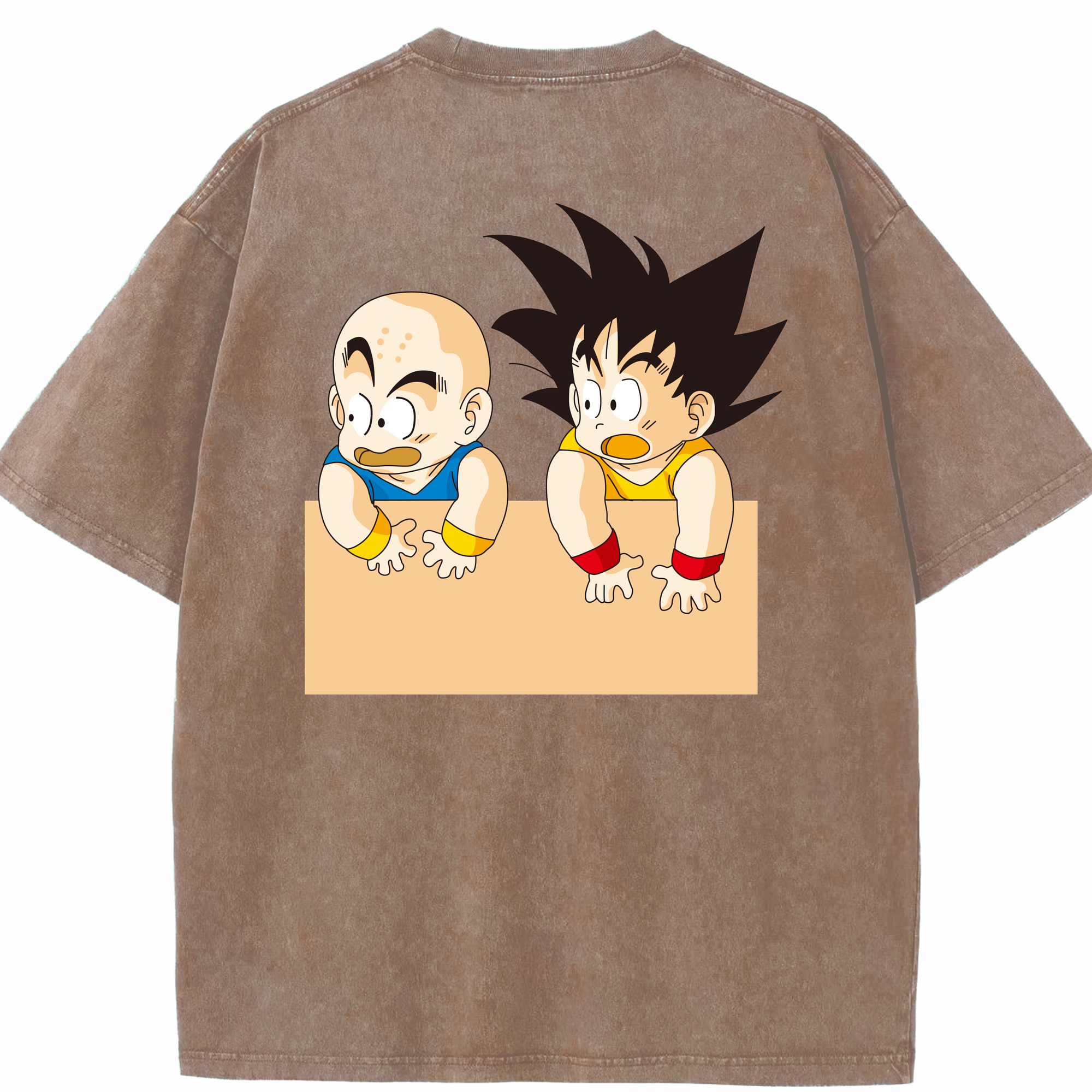 （画像用） ドラゴンボール 孫悟空（そん ごくう）Son Goku カカロット DRAGON BALL Kakarotto 綿100% ヴィンテージ風 半袖Tシャツ（背面プリント）