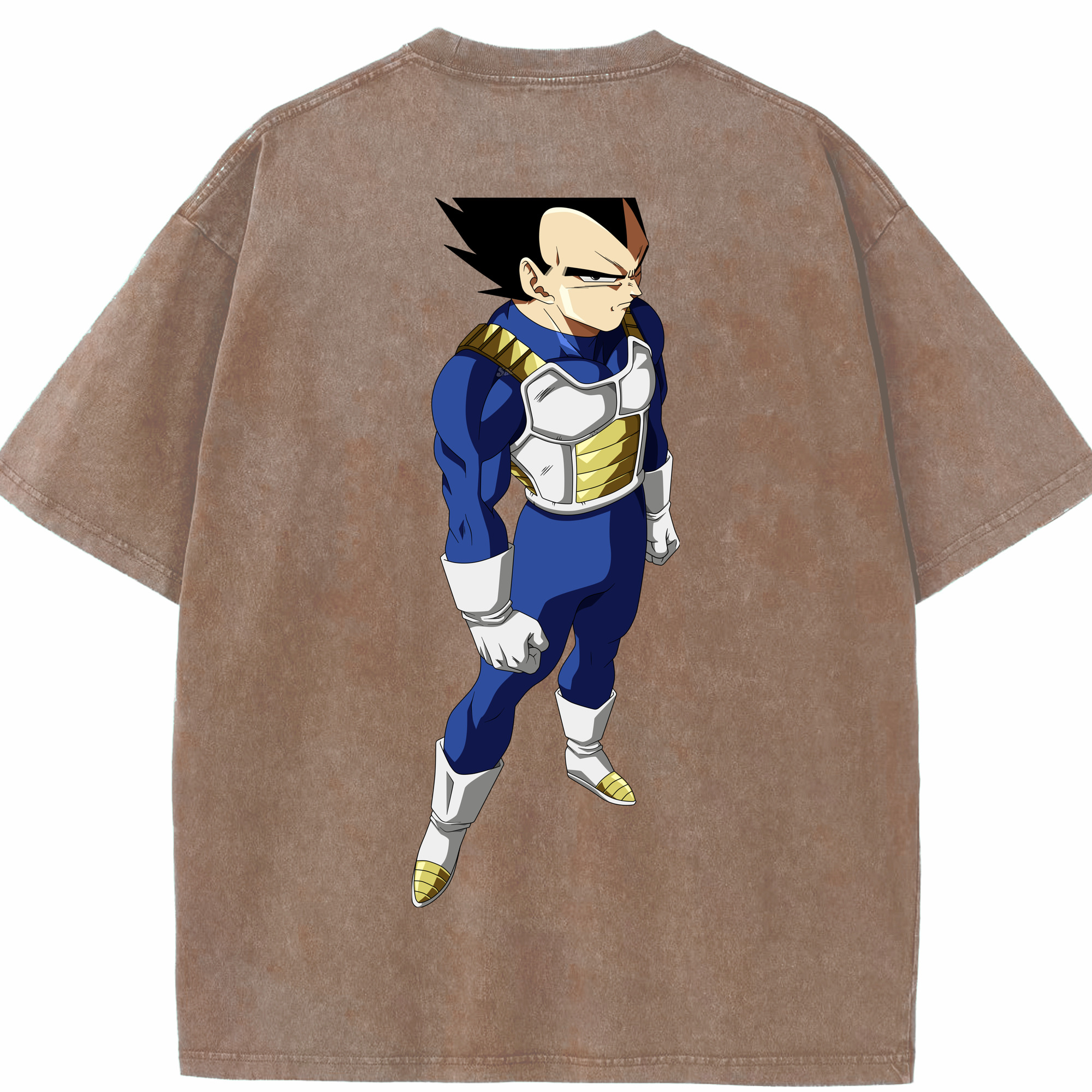 （画像用） ドラゴンボール ベジータ四世（Bejīta Yonsei）DRAGON BALL Vegeta IV 綿100% ヴィンテージ風 半袖Tシャツ（背面プリント）
