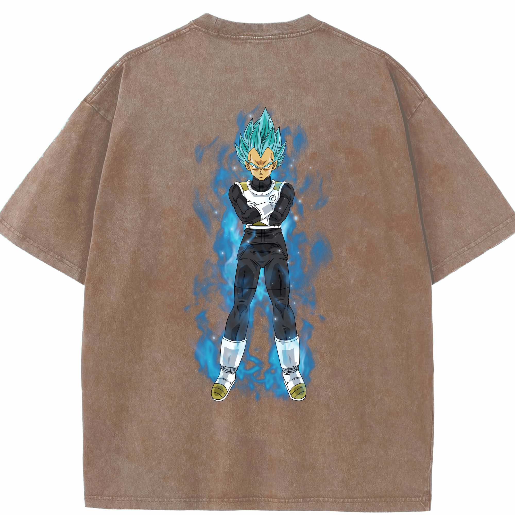 （画像用） ドラゴンボール ベジータ四世（Bejīta Yonsei）DRAGON BALL Vegeta IV 綿100% ヴィンテージ風 半袖Tシャツ（背面プリント）