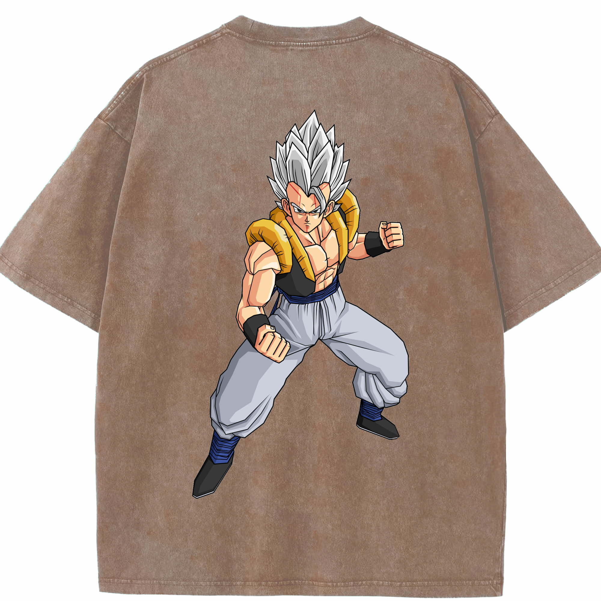 （画像用） ドラゴンボール ベジータ四世（Bejīta Yonsei）DRAGON BALL Vegeta IV 綿100% ヴィンテージ風 半袖Tシャツ（背面プリント）