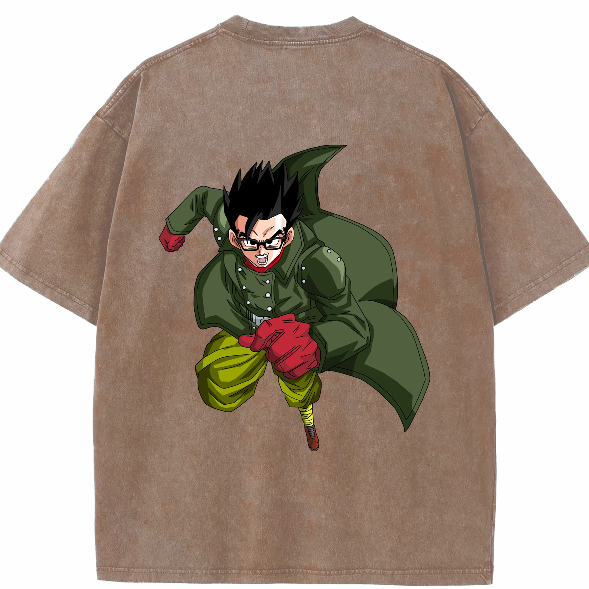（画像用） ドラゴンボール 孫 悟飯（そんごはん）DRAGON BALL Son Gohan 綿100% ヴィンテージ風 半袖Tシャツ（背面プリント）