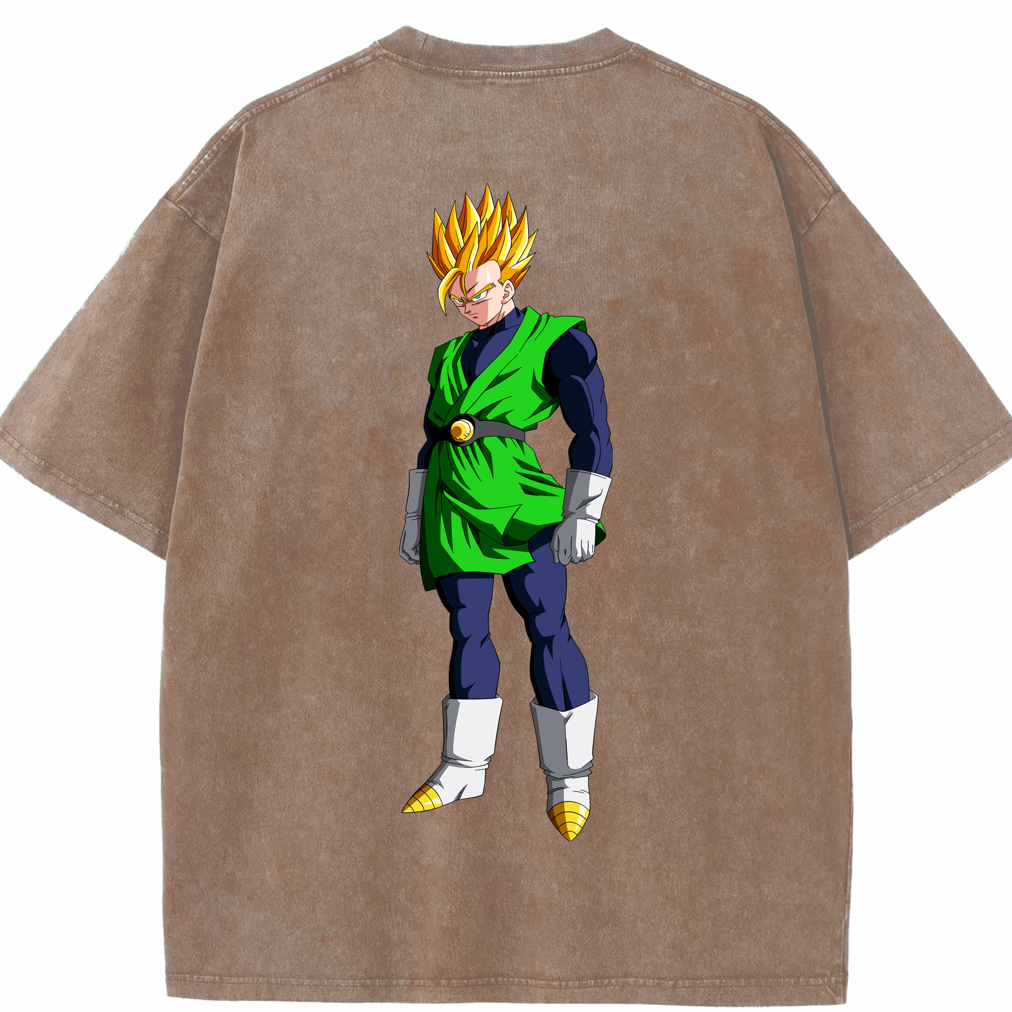 （画像用） ドラゴンボール 孫 悟飯（そんごはん）DRAGON BALL Son Gohan 綿100% ヴィンテージ風 半袖Tシャツ（背面プリント）