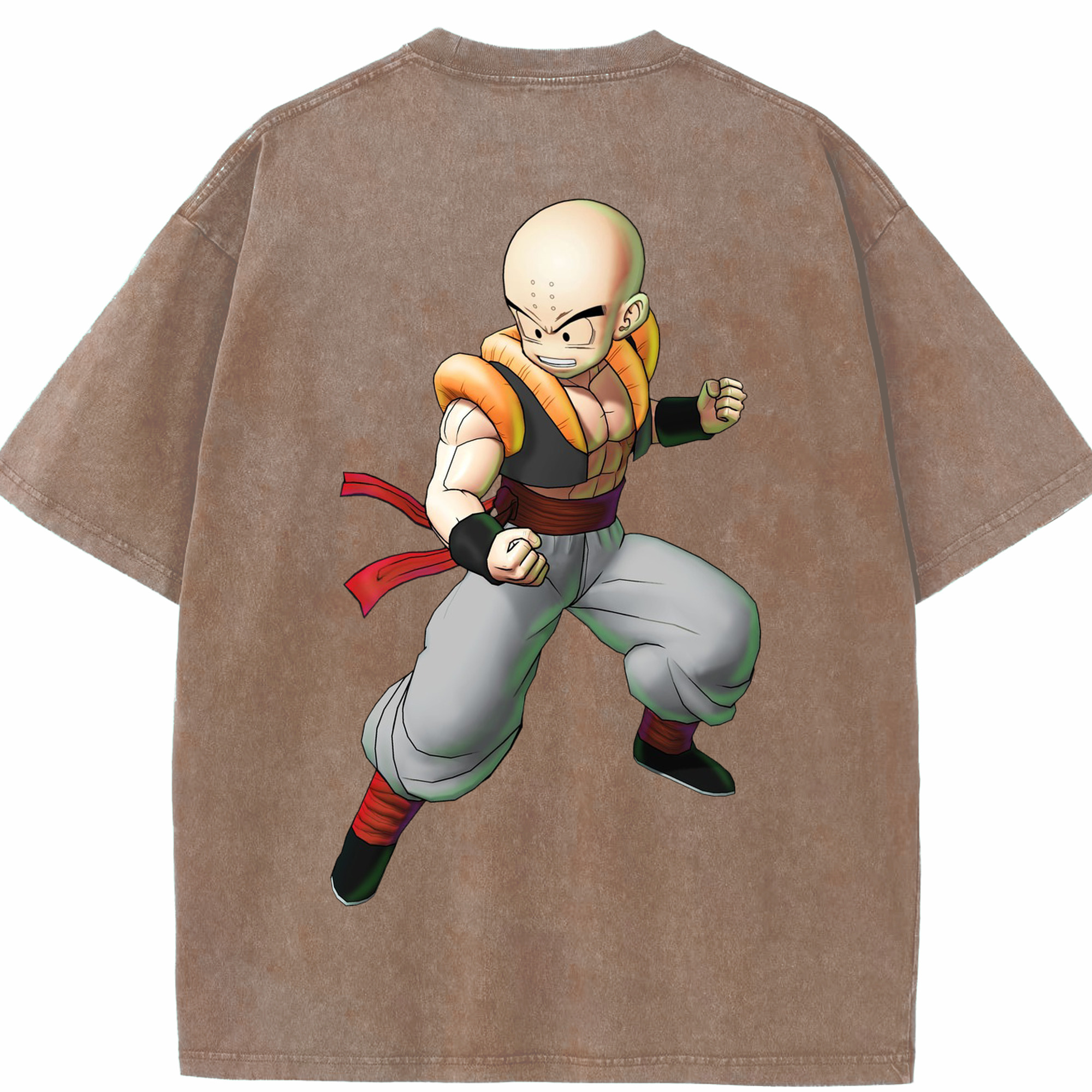 （画像用） ドラゴンボール クリリン DRAGON BALL krillin 綿100% ヴィンテージ風 半袖Tシャツ（背面プリント）
